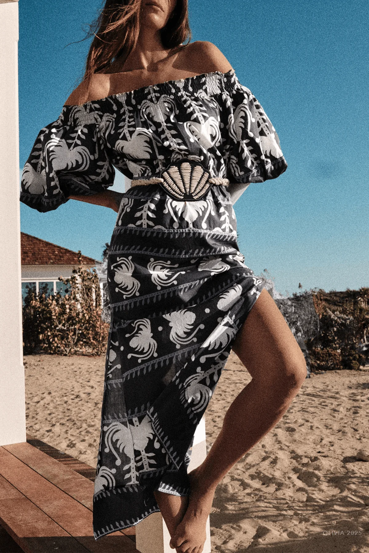 Harbor Hues Dress in Navy Ecru - Image 2