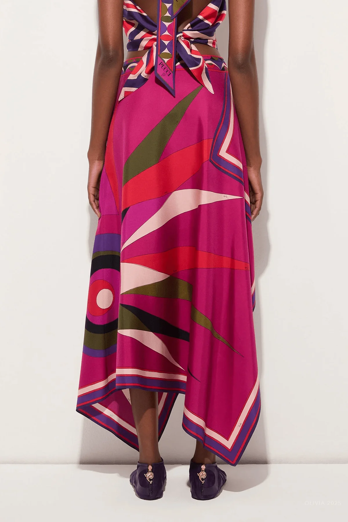 Hawaii-Print Asymmetrical Skirt in Multicolor - Image 3