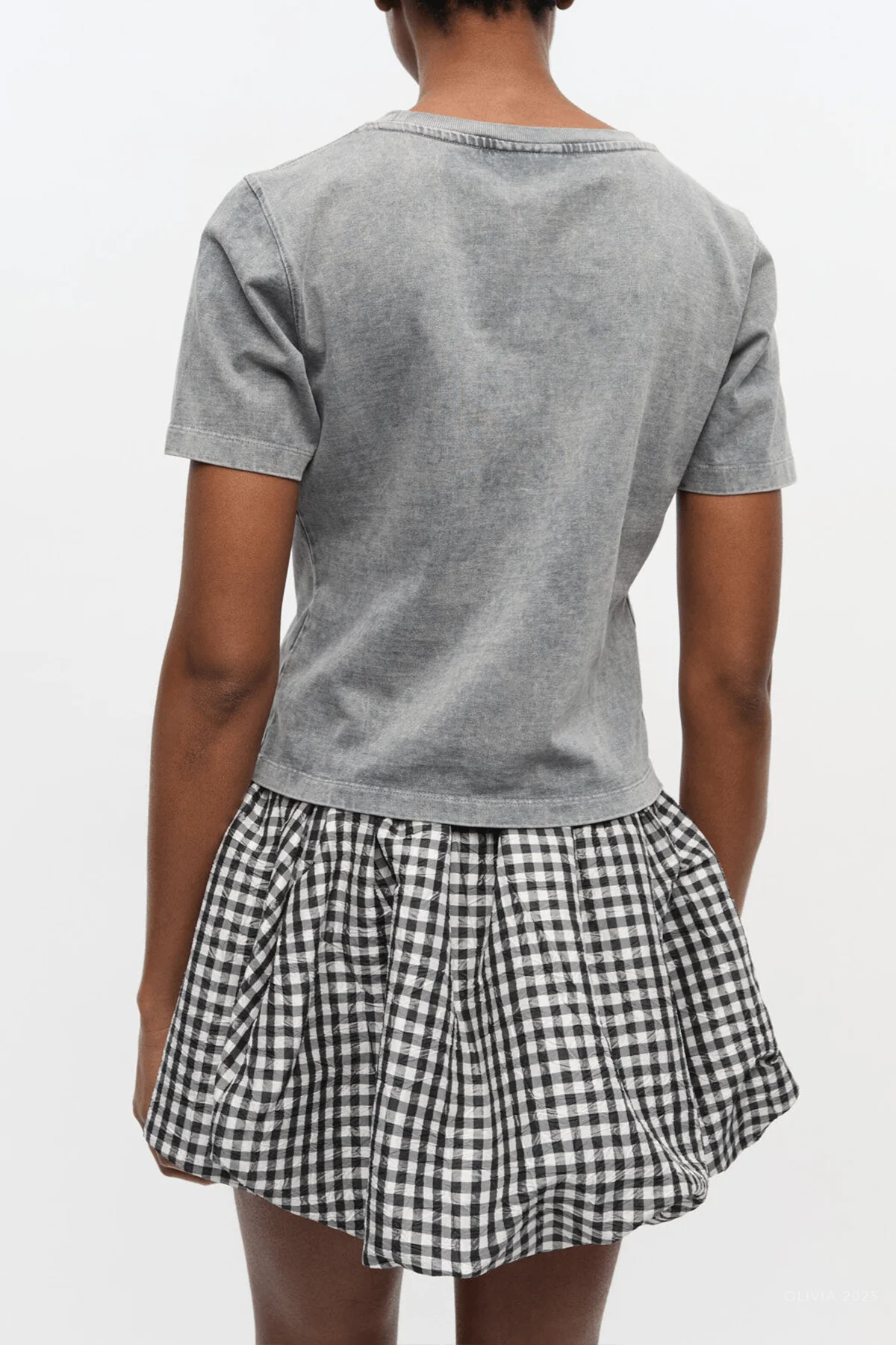 Heart Cropped T-Shirt in Phantom - Image 3