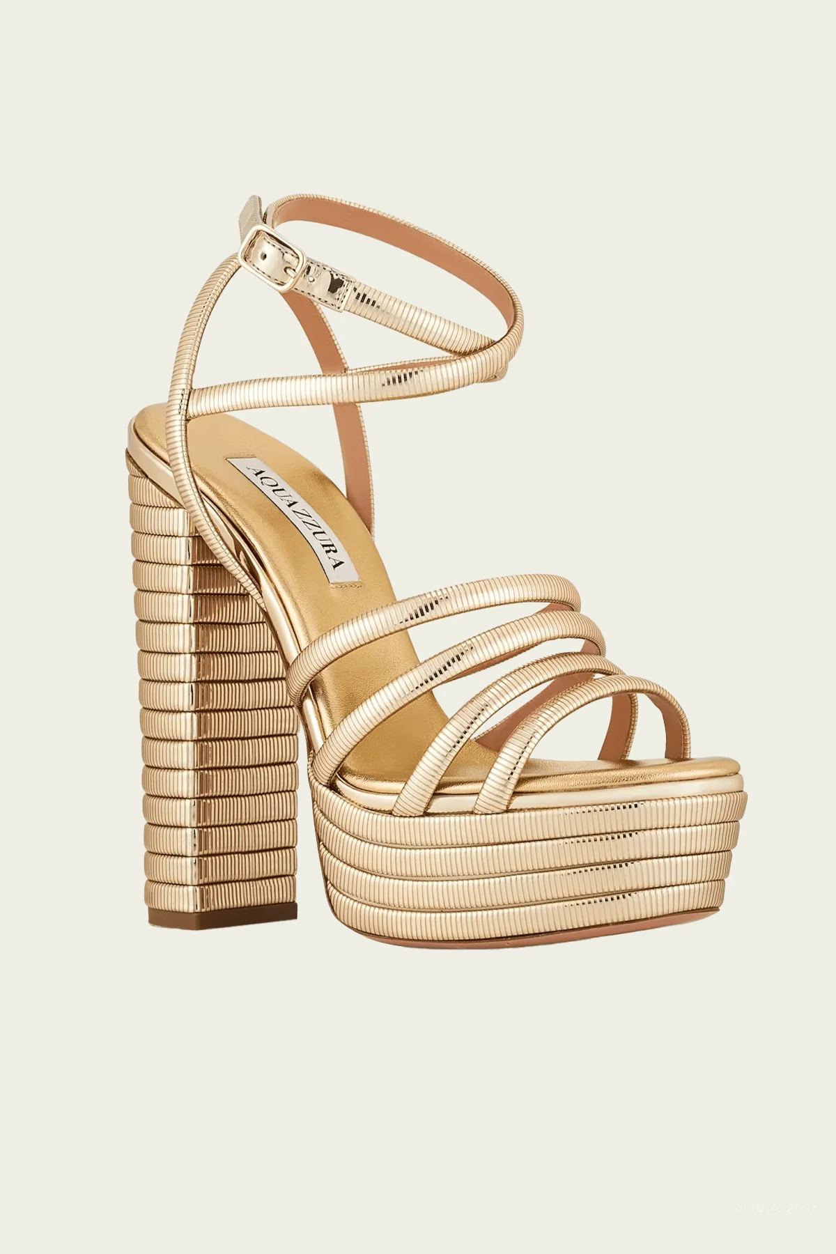 Heatwave Sandal Plateau 140 in Soft Gold - Image 2