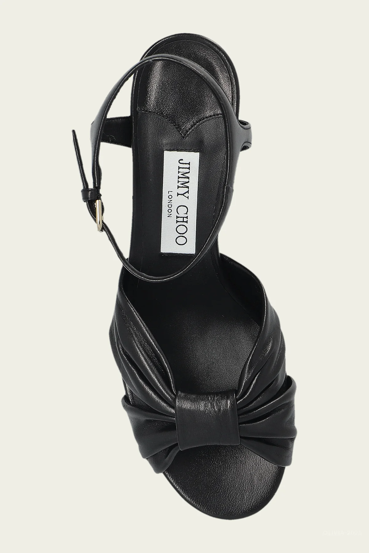 Heloise 80 Leather Platform Sandals in Black - Image 4