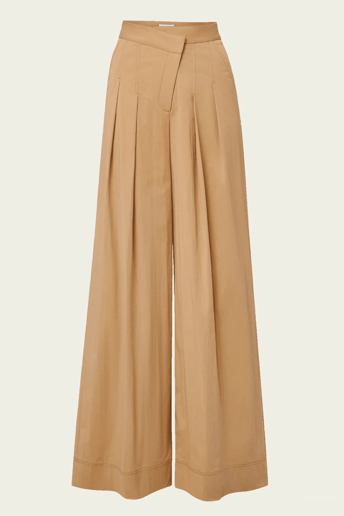 Heron Crossover Waistband Pant in Khaki