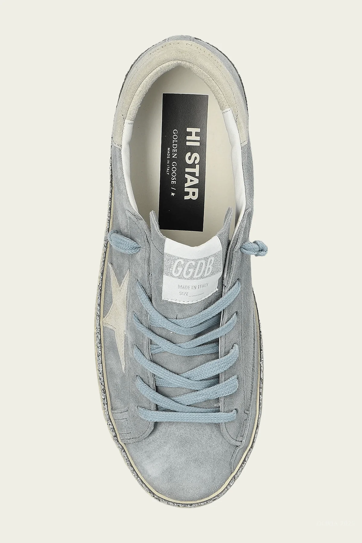 Hi-Star Glitter Foxing Suede Leather Sneaker in Grey - Image 4
