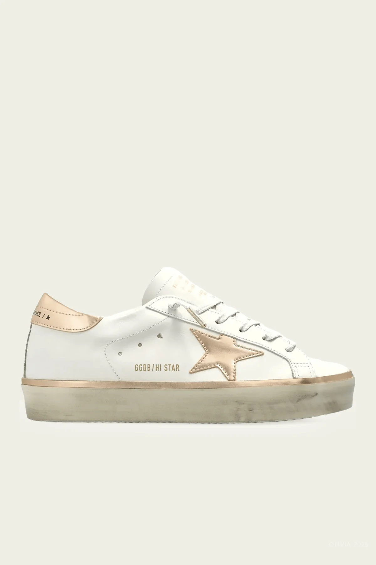 Hi-Star White Gold Leather Sneaker