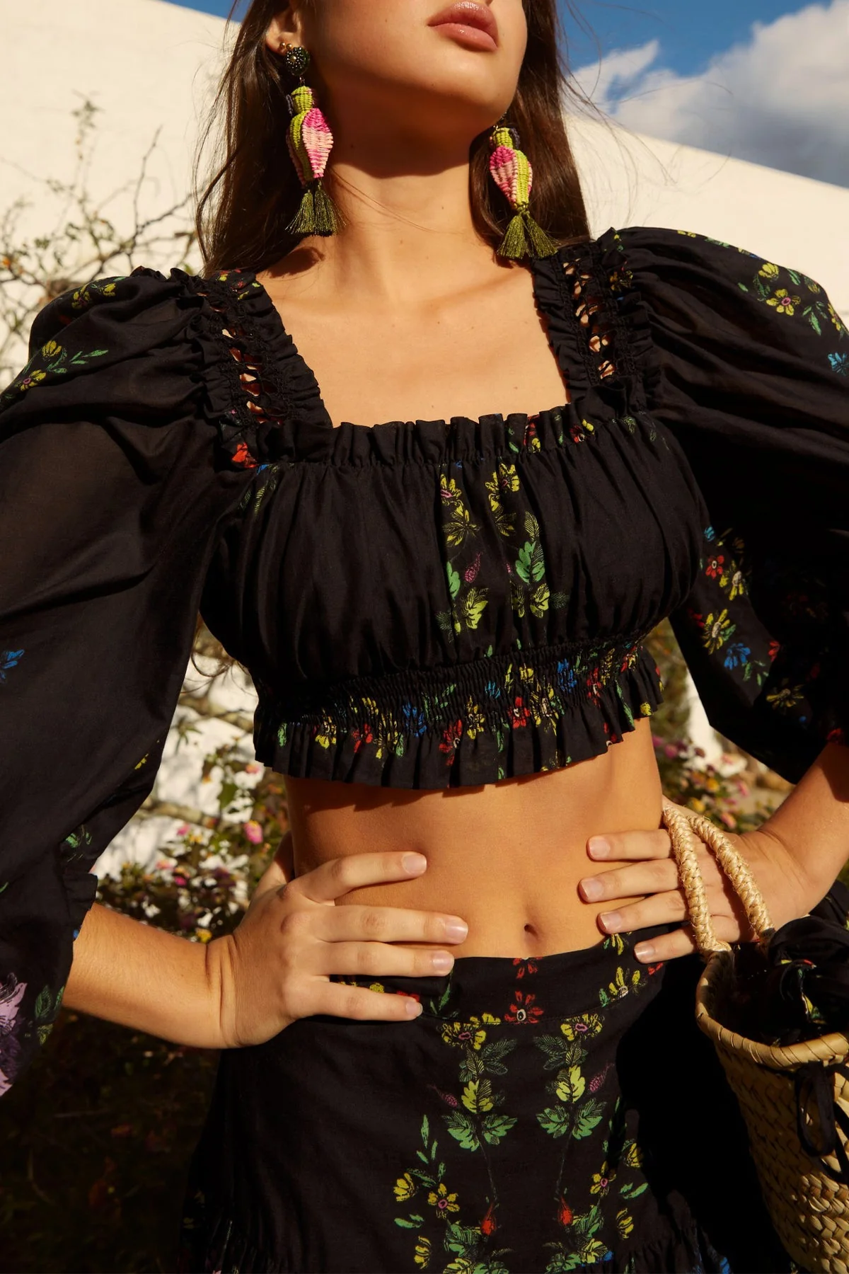 Hince Top in Garden Black Print - Image 2