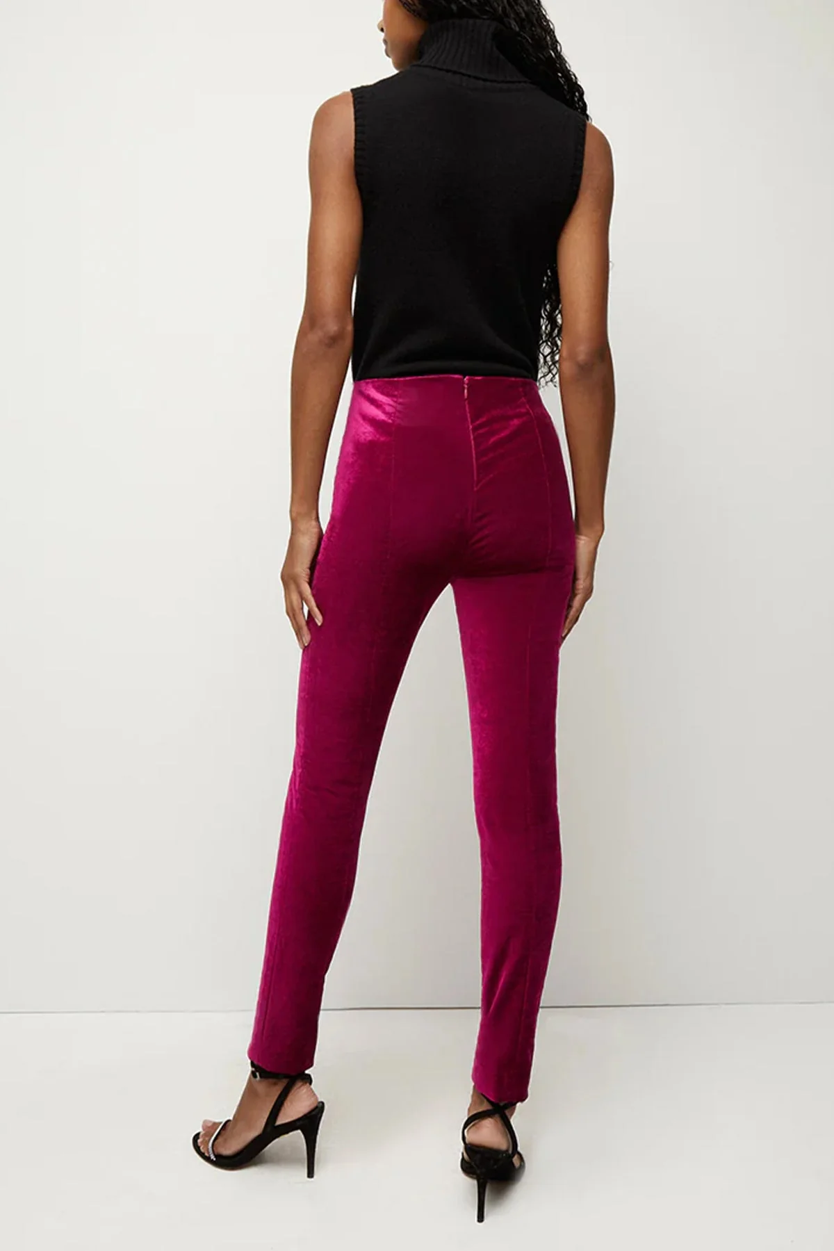 Honolulu Velvet Pant in Fuchsia - Image 2