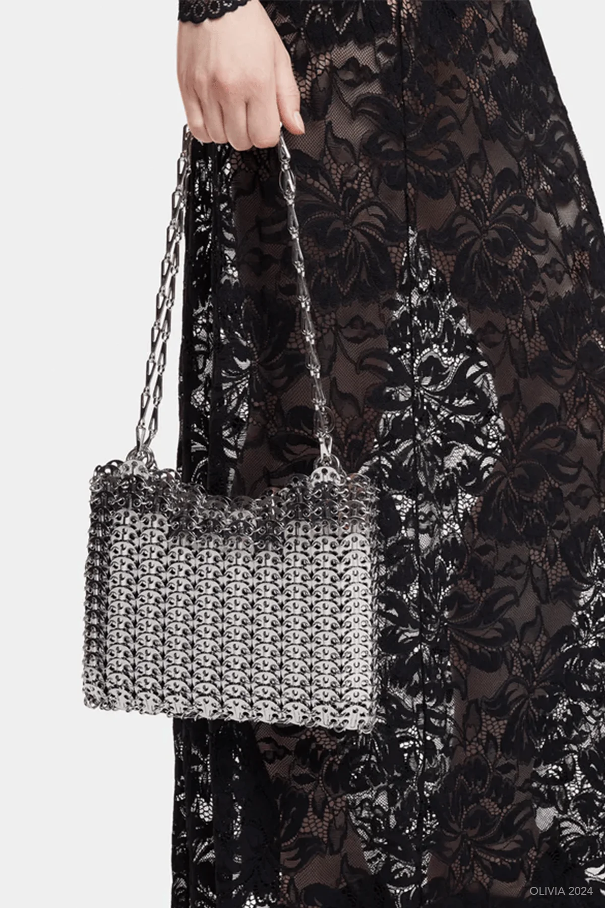 Iconic 1969 Shoulder Bag in Silver - Image 2