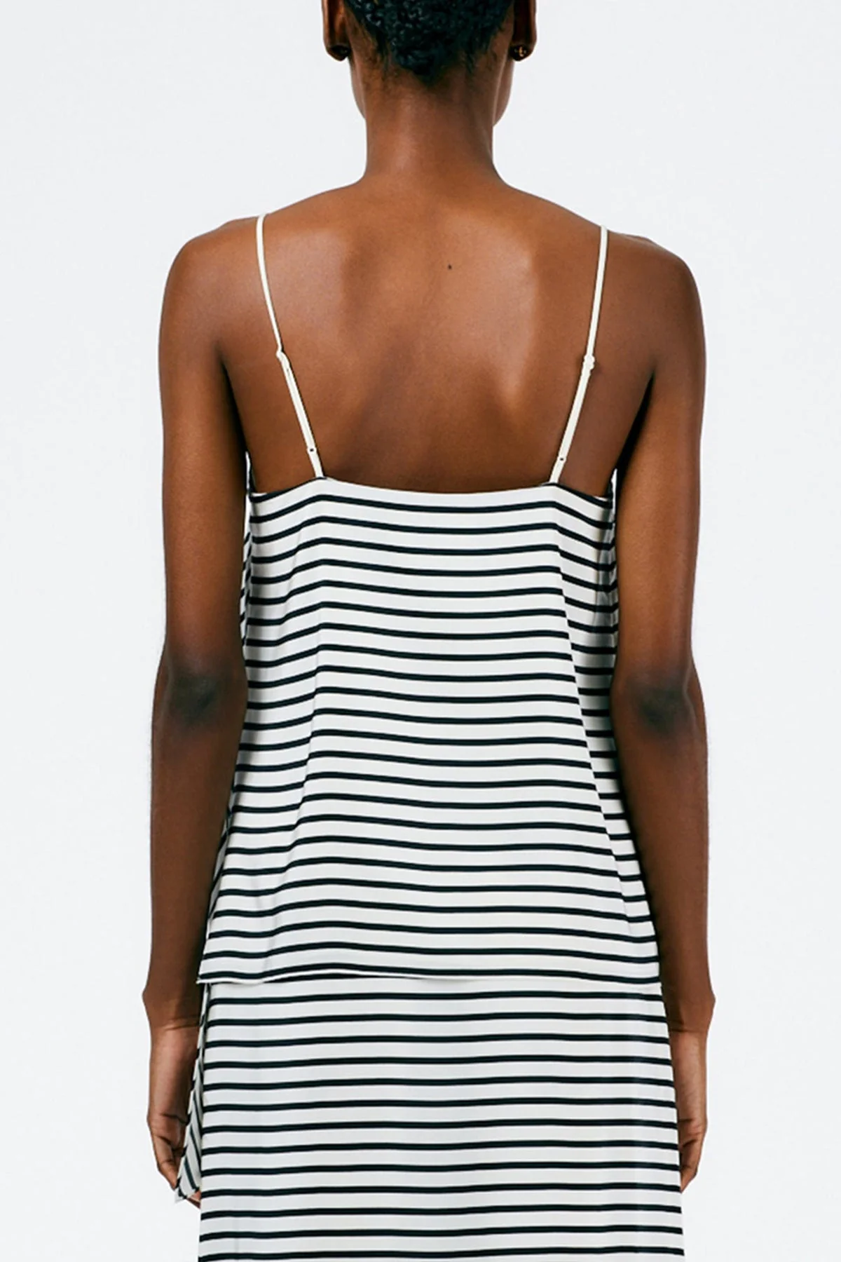 Identity Stripe Draped Cami in Black Multi - Image 2