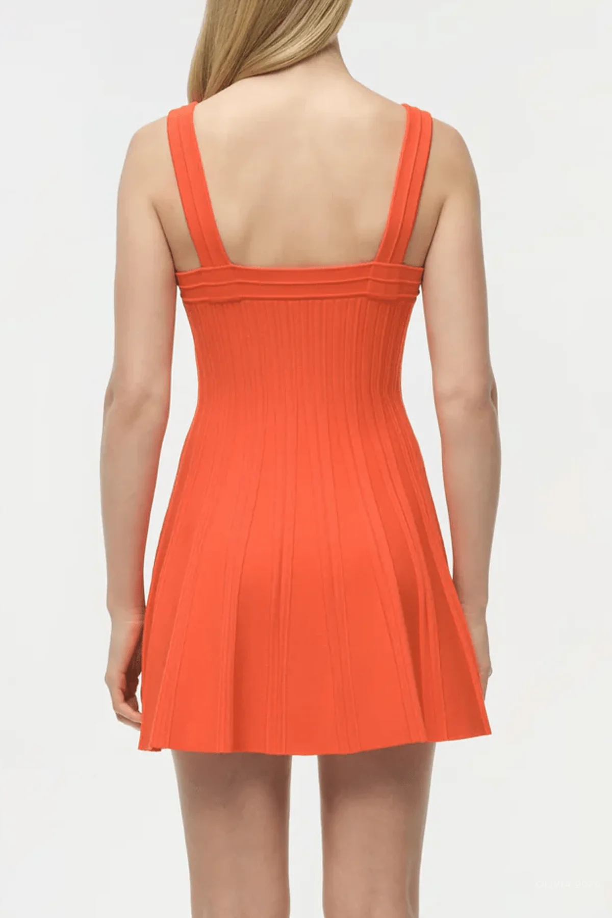 Indie Knit Mini Dress in Lobster - Image 3