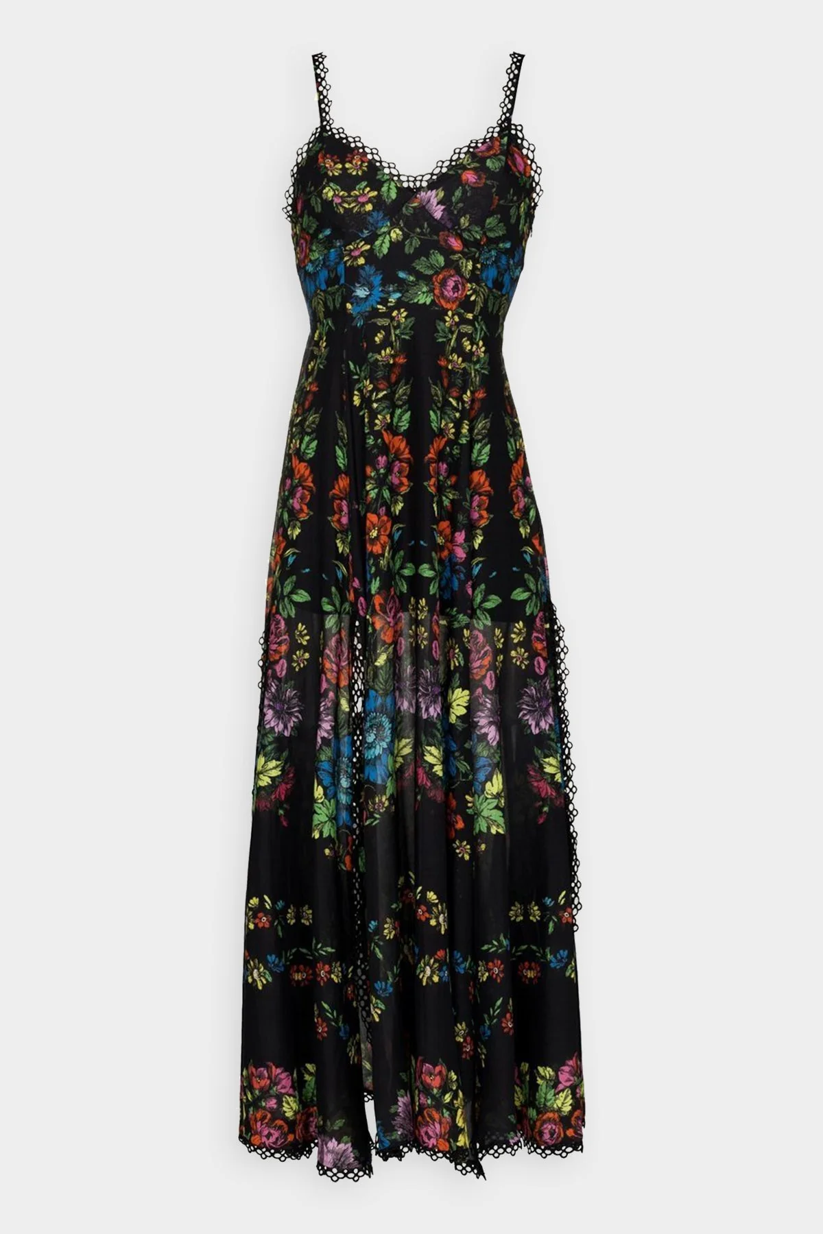 Iraso Long Dress in Garden Black Print