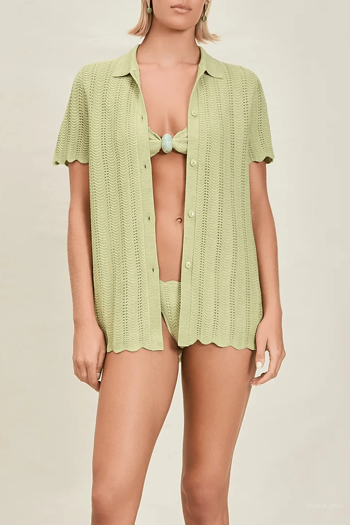 Irene Shirt in Matcha - Image 2