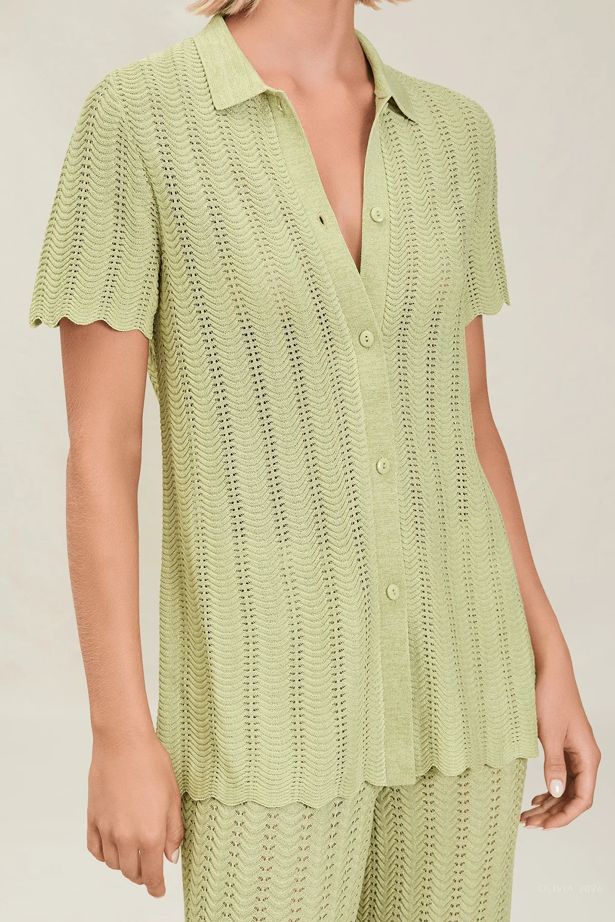 Irene Shirt in Matcha - Image 3