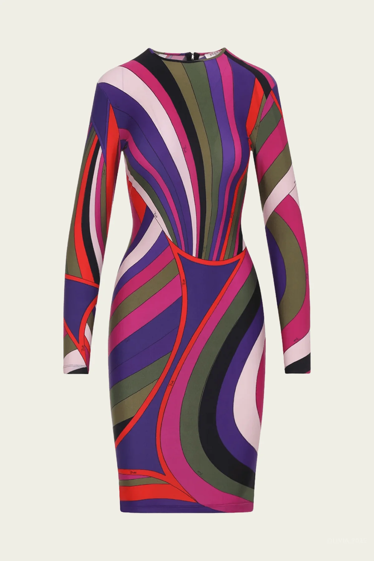 Iride-Print Mini Dress in Multicolor