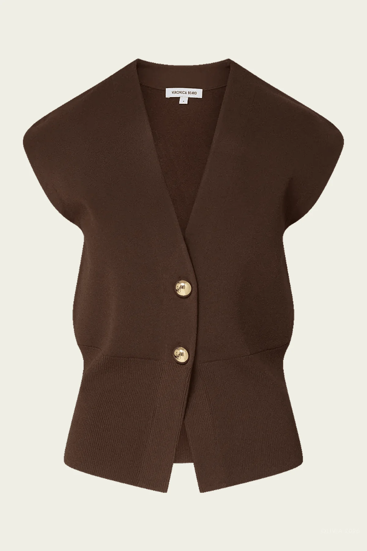 Isador Knit Vest in Dark Mocha