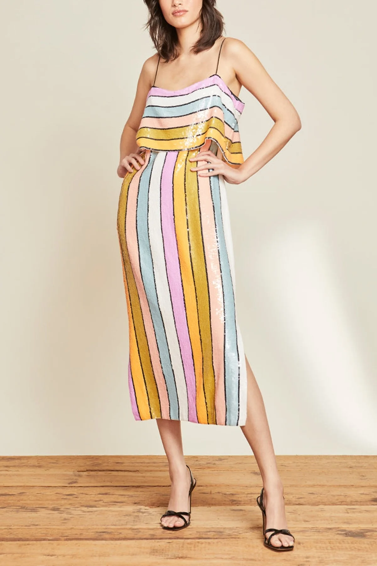 Ivanna Sequin Dress in Multi - Image 2