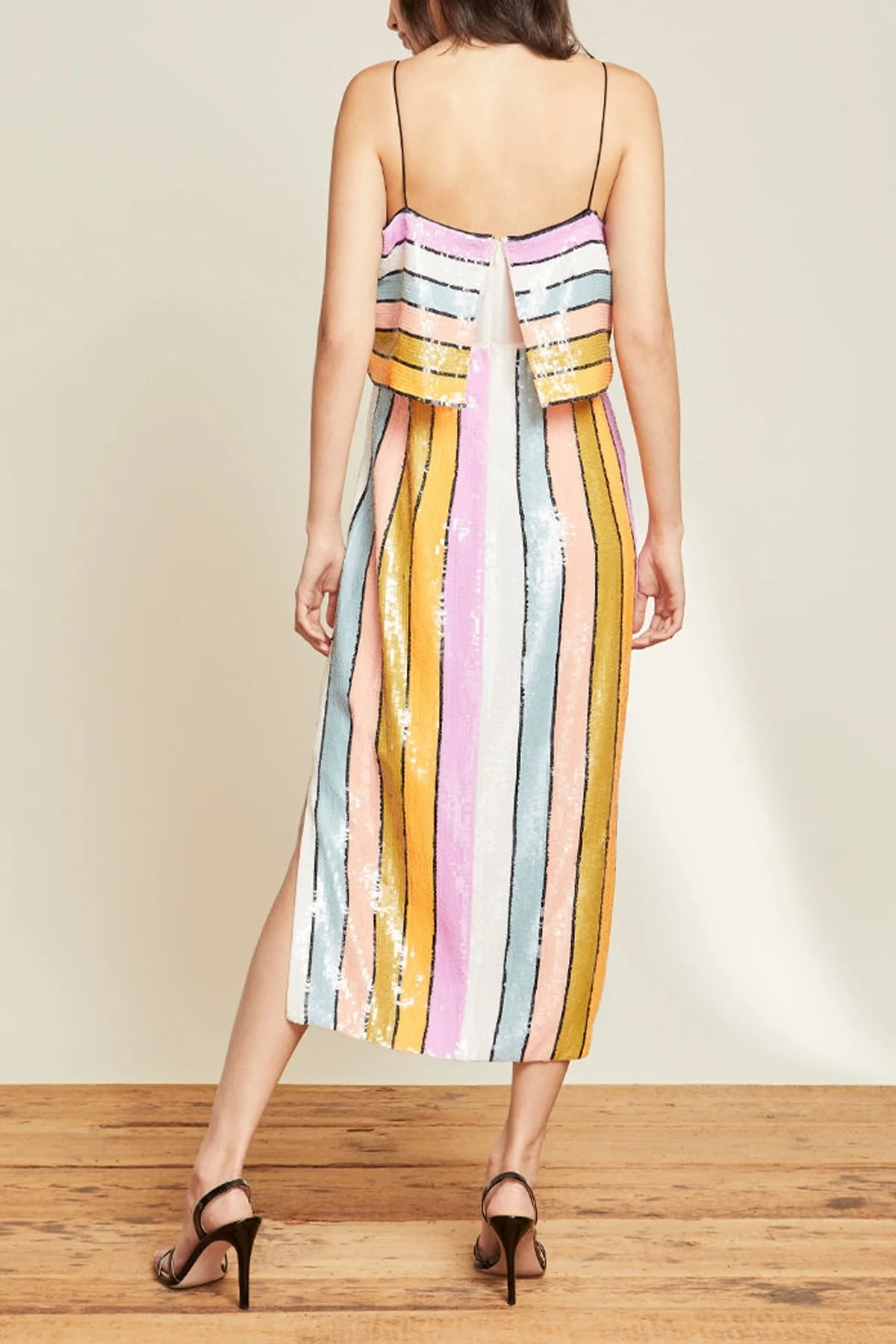 Ivanna Sequin Dress in Multi - Image 3