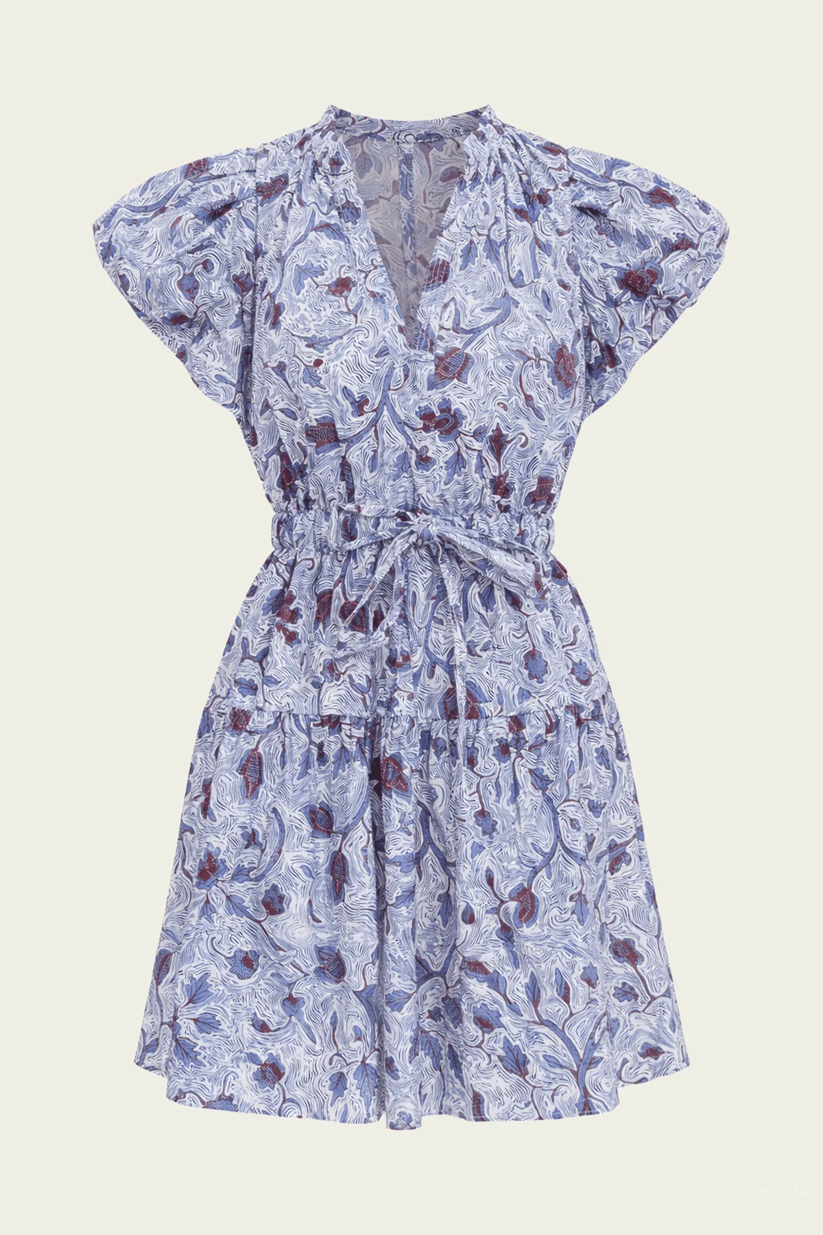 Izel Cotton Mini Dress in Gardenia