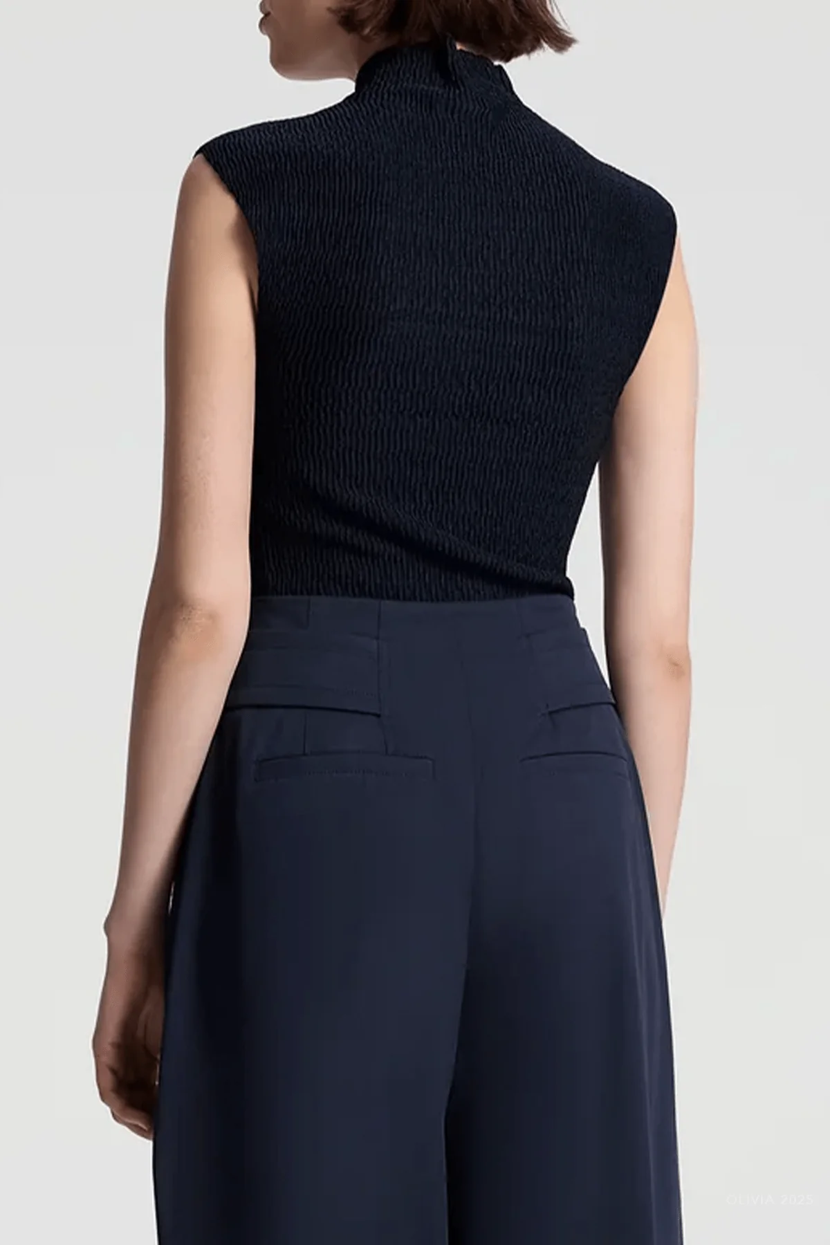 Jada Knit Top in Navy - Image 3