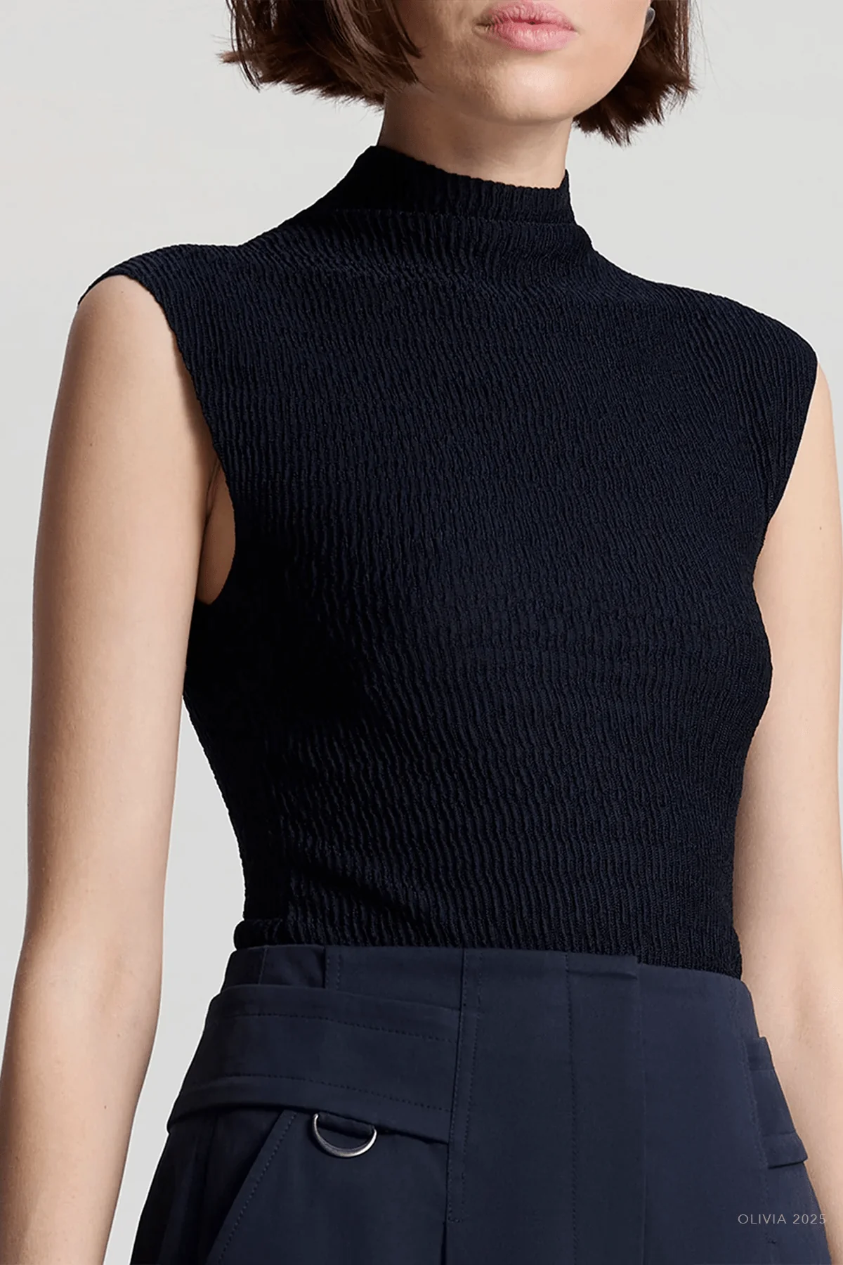 Jada Knit Top in Navy - Image 4