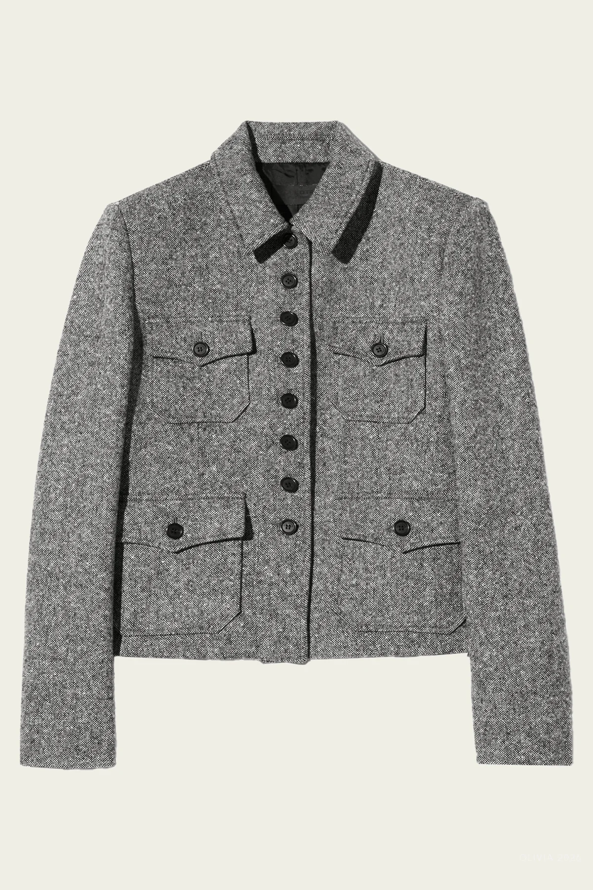 Jamison Jacket in Black Donegal