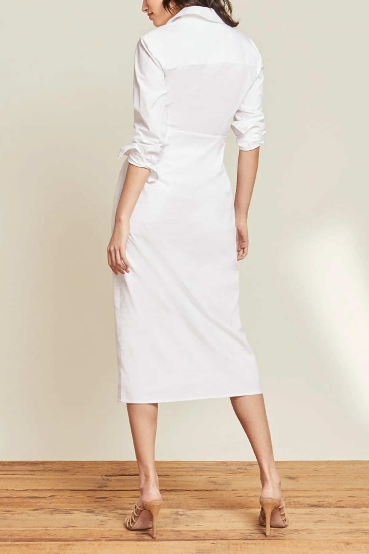 Janelle Shirtdress in White - Image 3