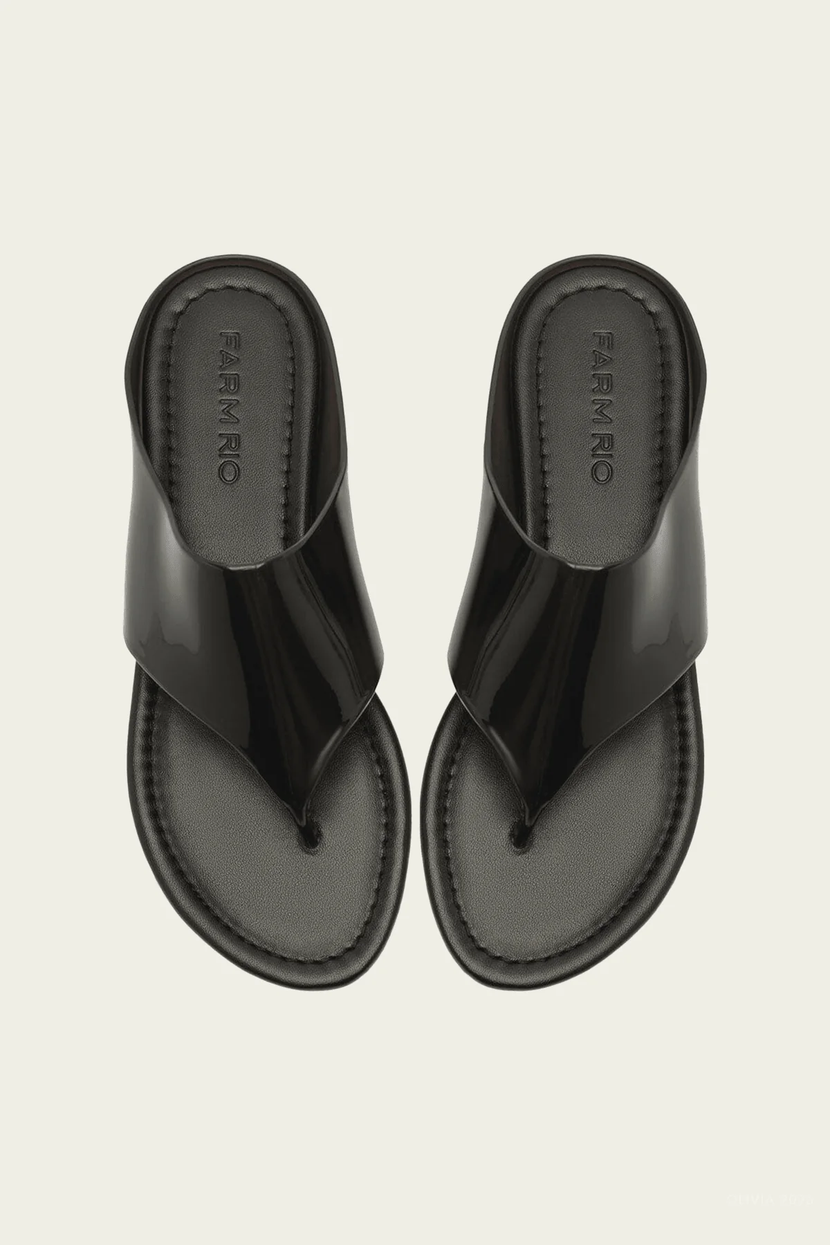 Jelly Flat Sandal in Black - Image 2