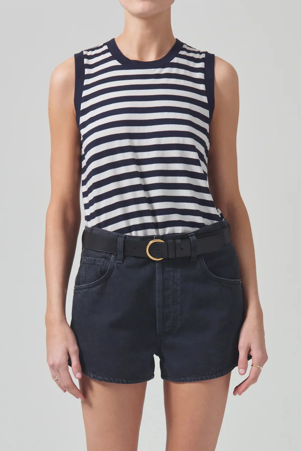 Jessie Modern Muscle Tee in Eclipse Stripe - Image 2