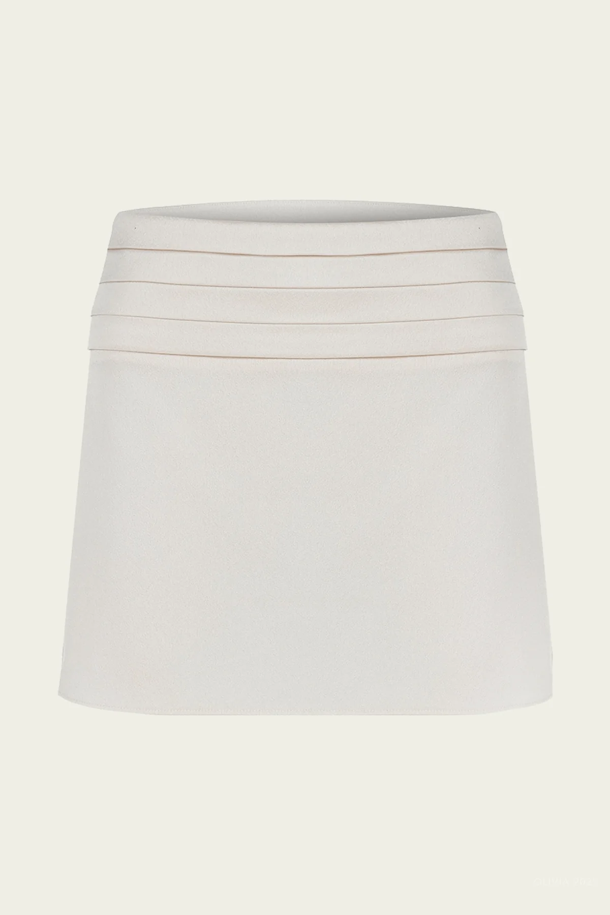 Juin Satin Mini Skirt in Champagne