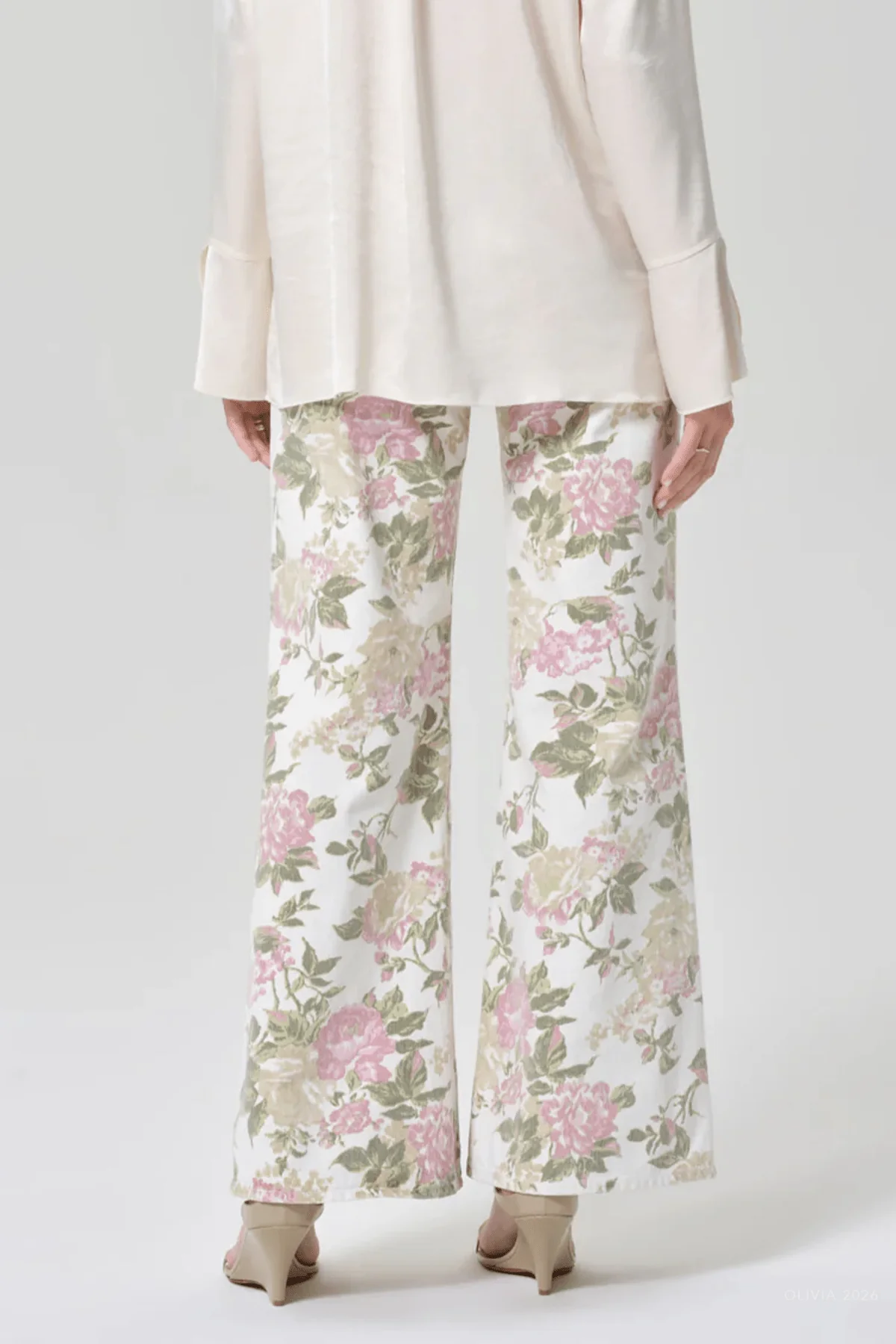 Kimberly 70's Flare in English Rose - Image 3