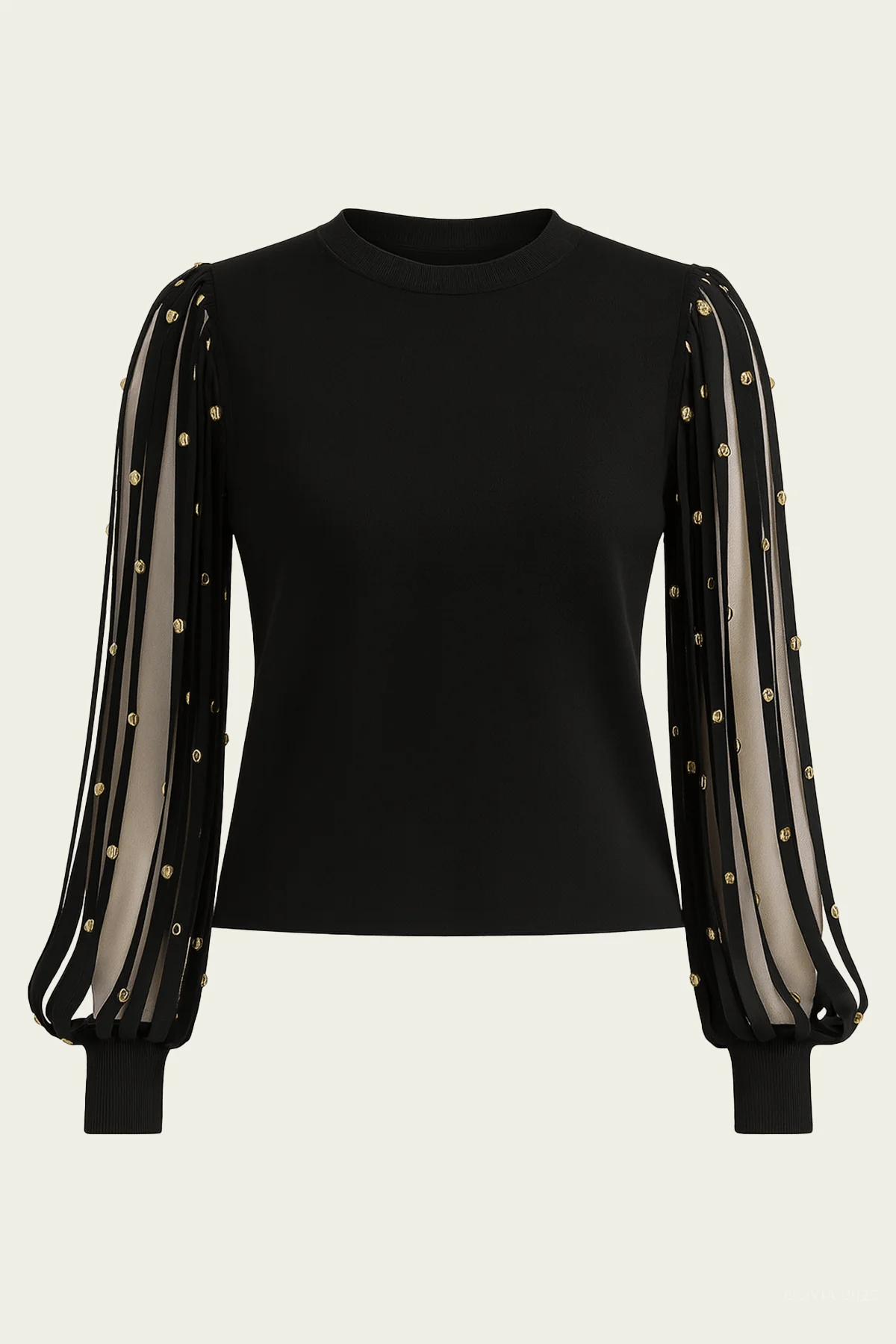 Kinney Long-Sleeve Top in Black
