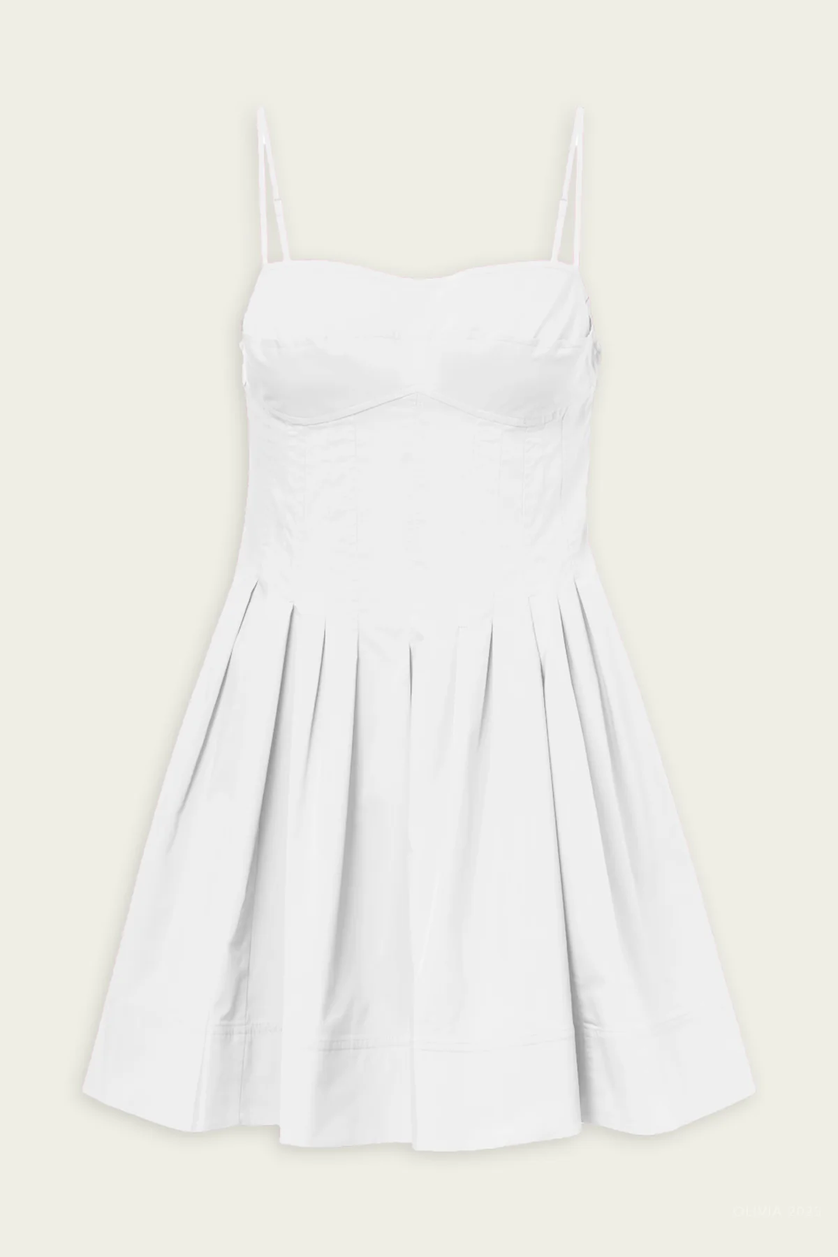Kitt Cotton Mini Dress in White