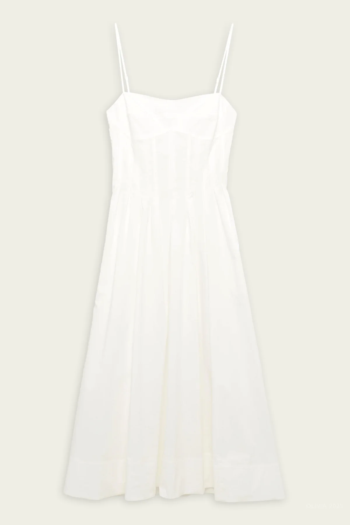 Kittiya Midi Dress in White