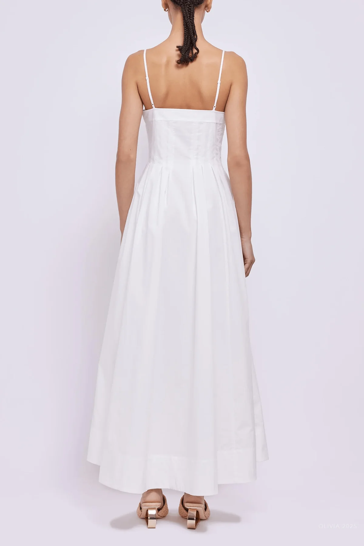 Kittiya Midi Dress in White - Image 3