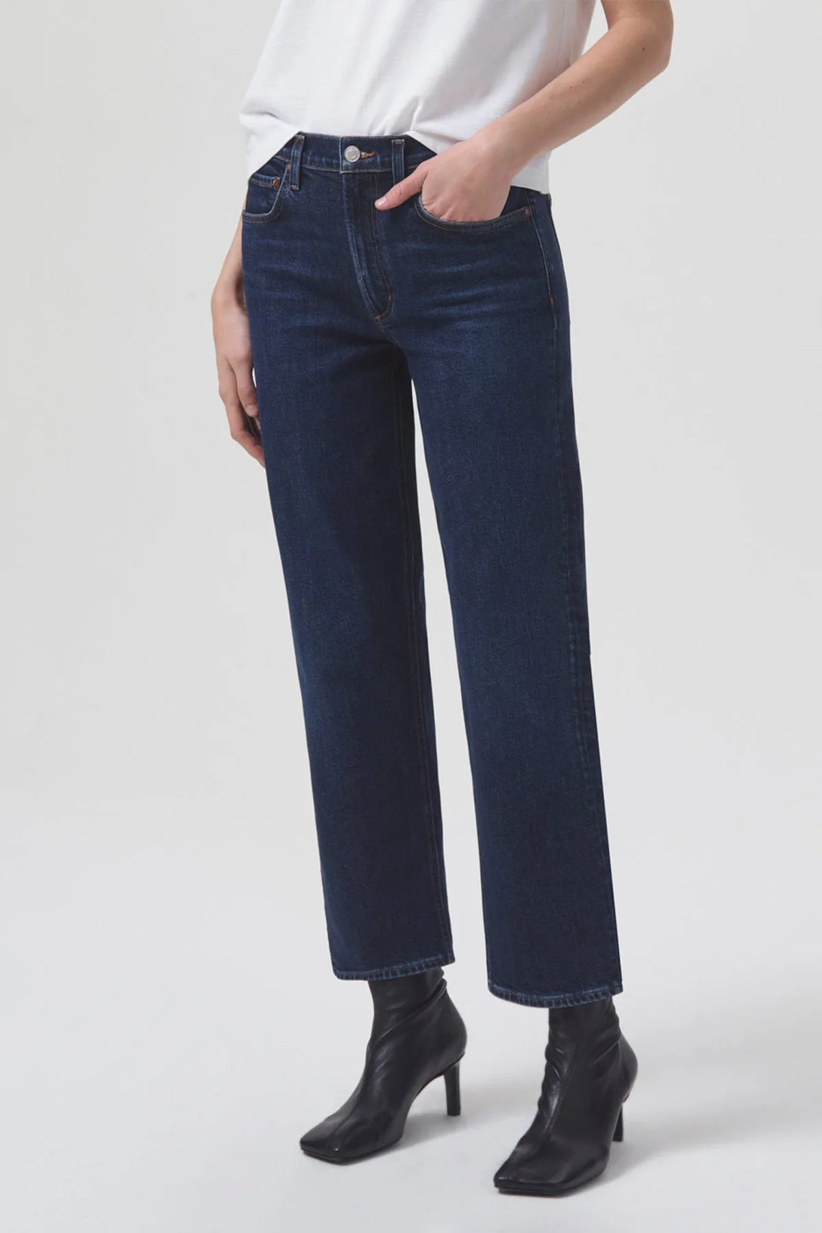 Kye Mid-Rise Straight Crop Jean in Song - Image 3