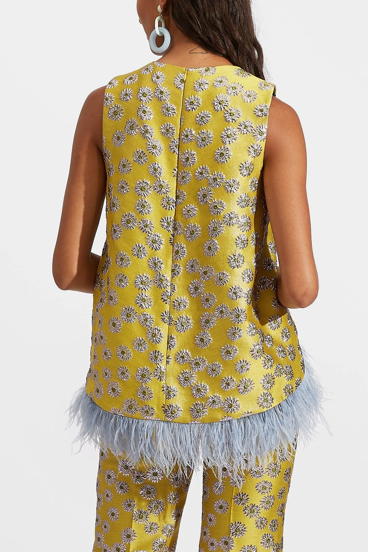 La Scala Top with Feathers in Margarita - Image 3