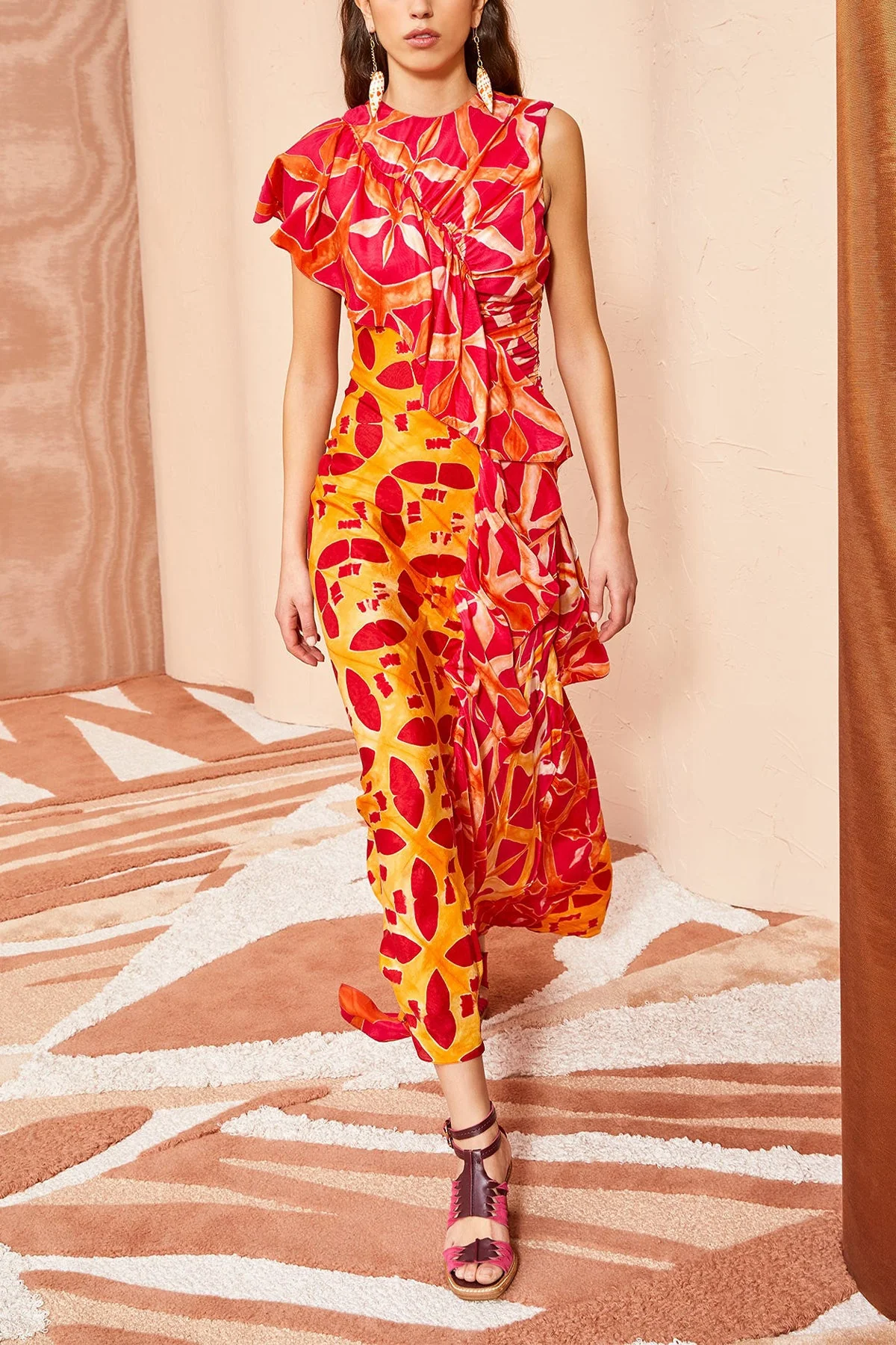 Lali Long Dress in Tigerlilly - Image 2