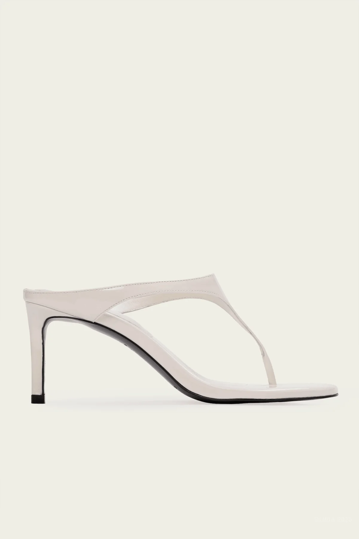 Laurel 65 Mule in Coconut Patent