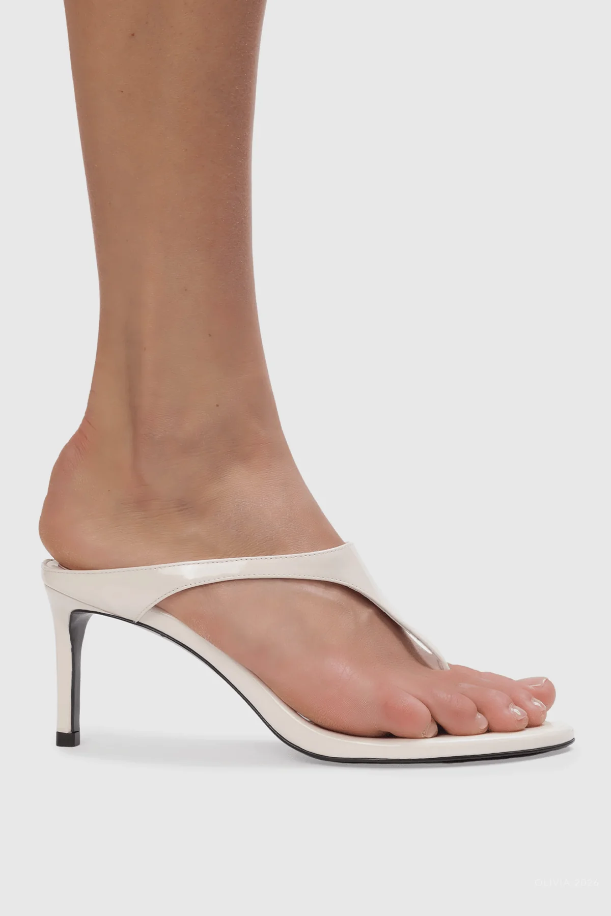 Laurel 65 Mule in Coconut Patent - Image 3