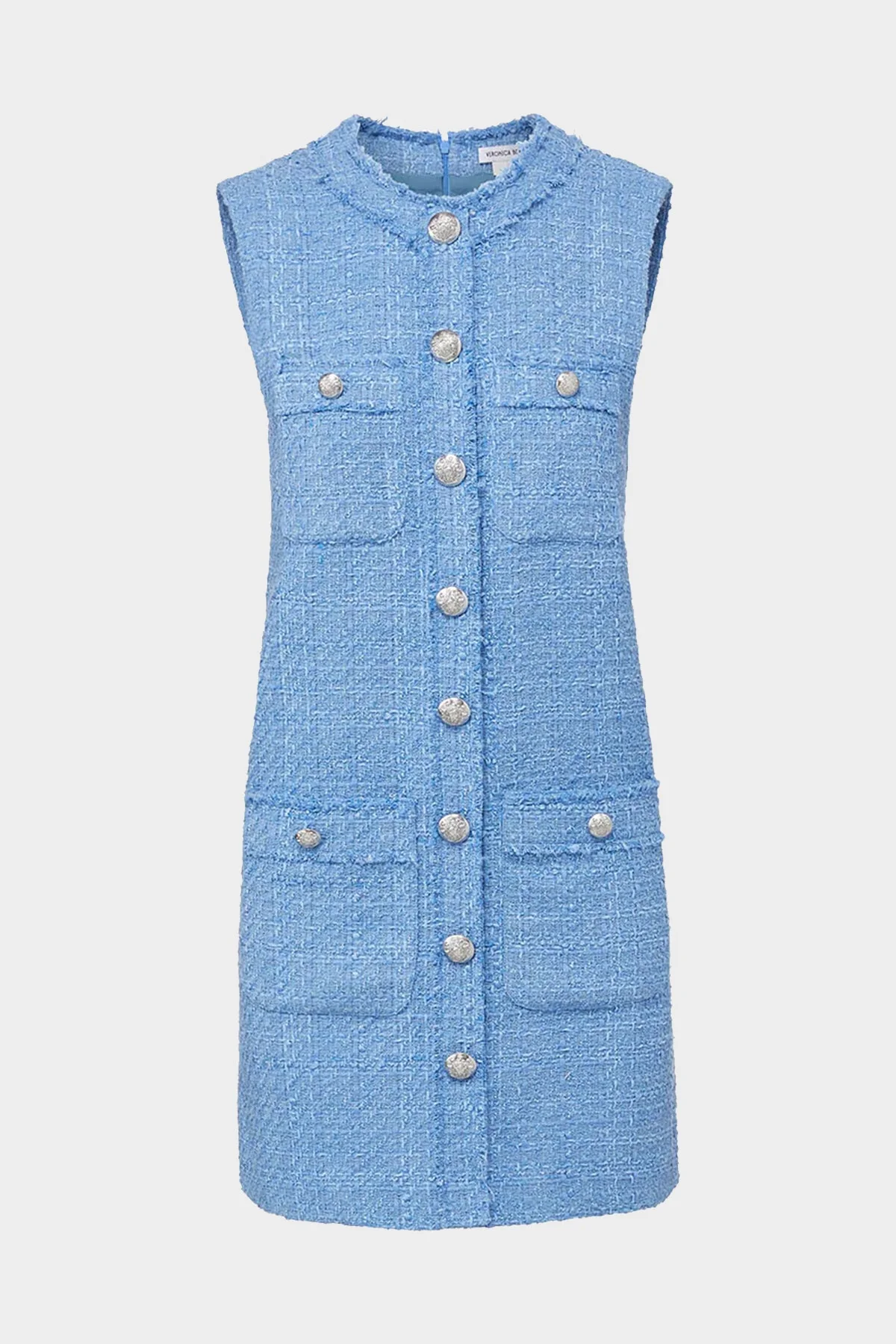 Laurel Tweed Dress in Skylight