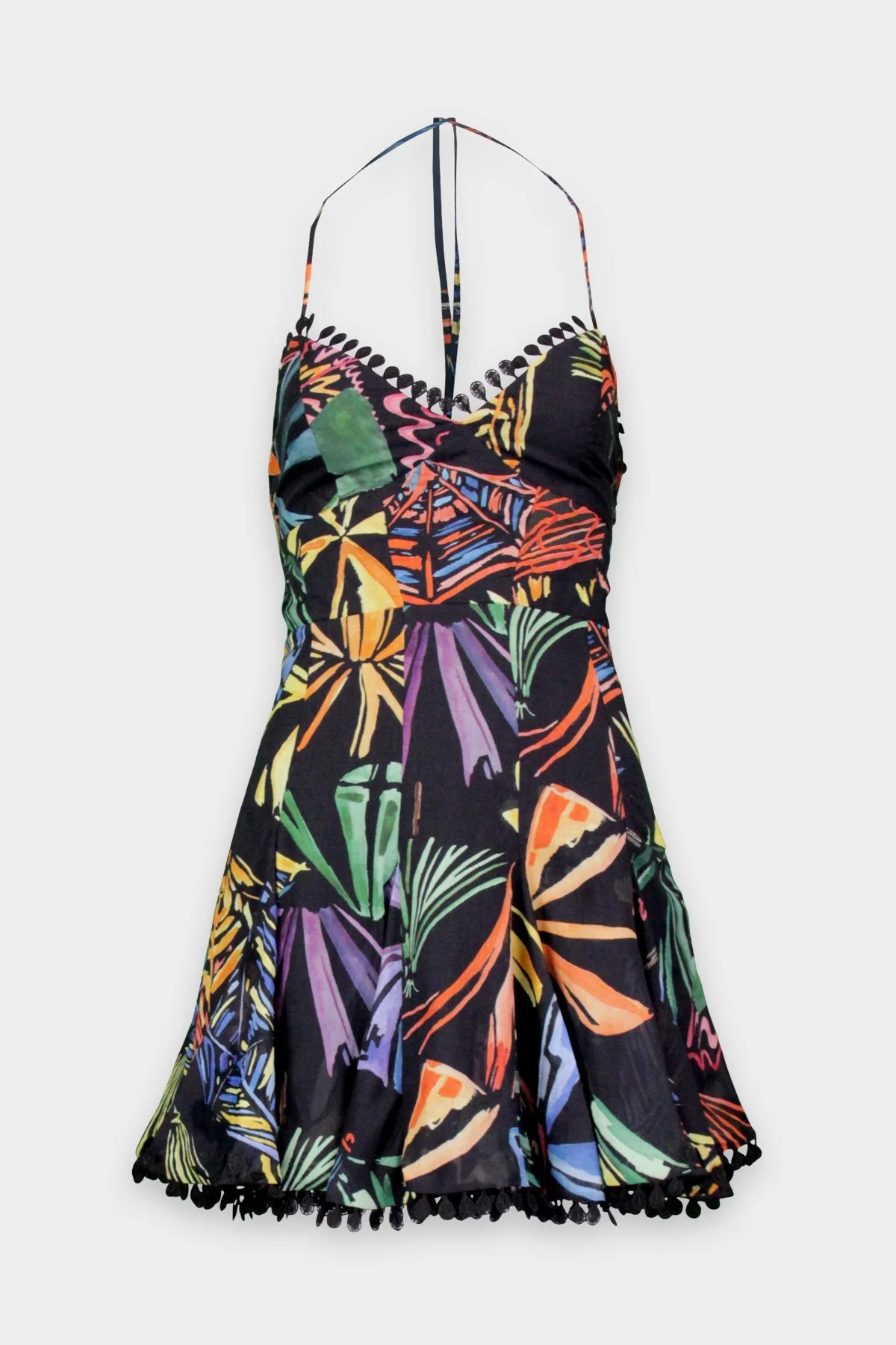 Lavinia Short Dress in Black Print