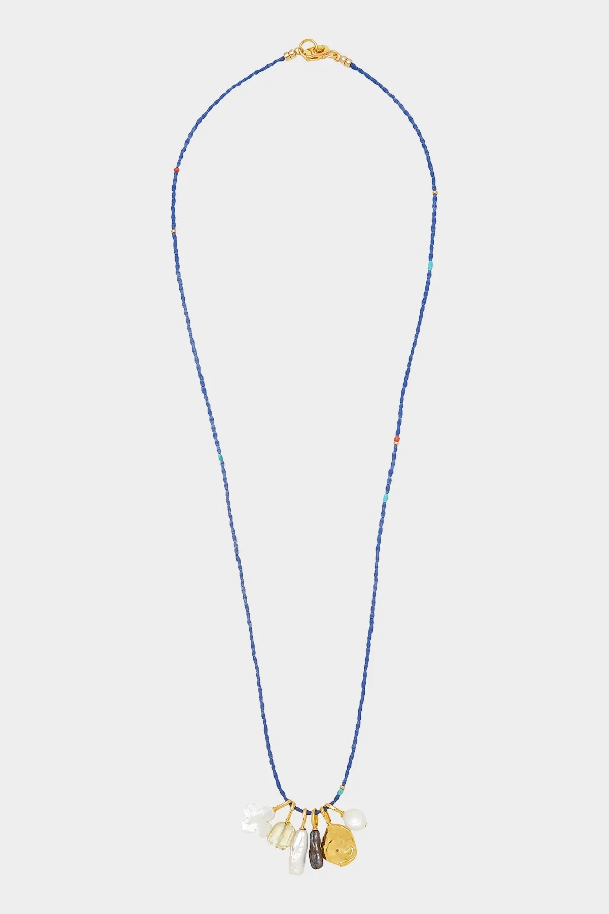 Lazuli Charm Necklace in Blue