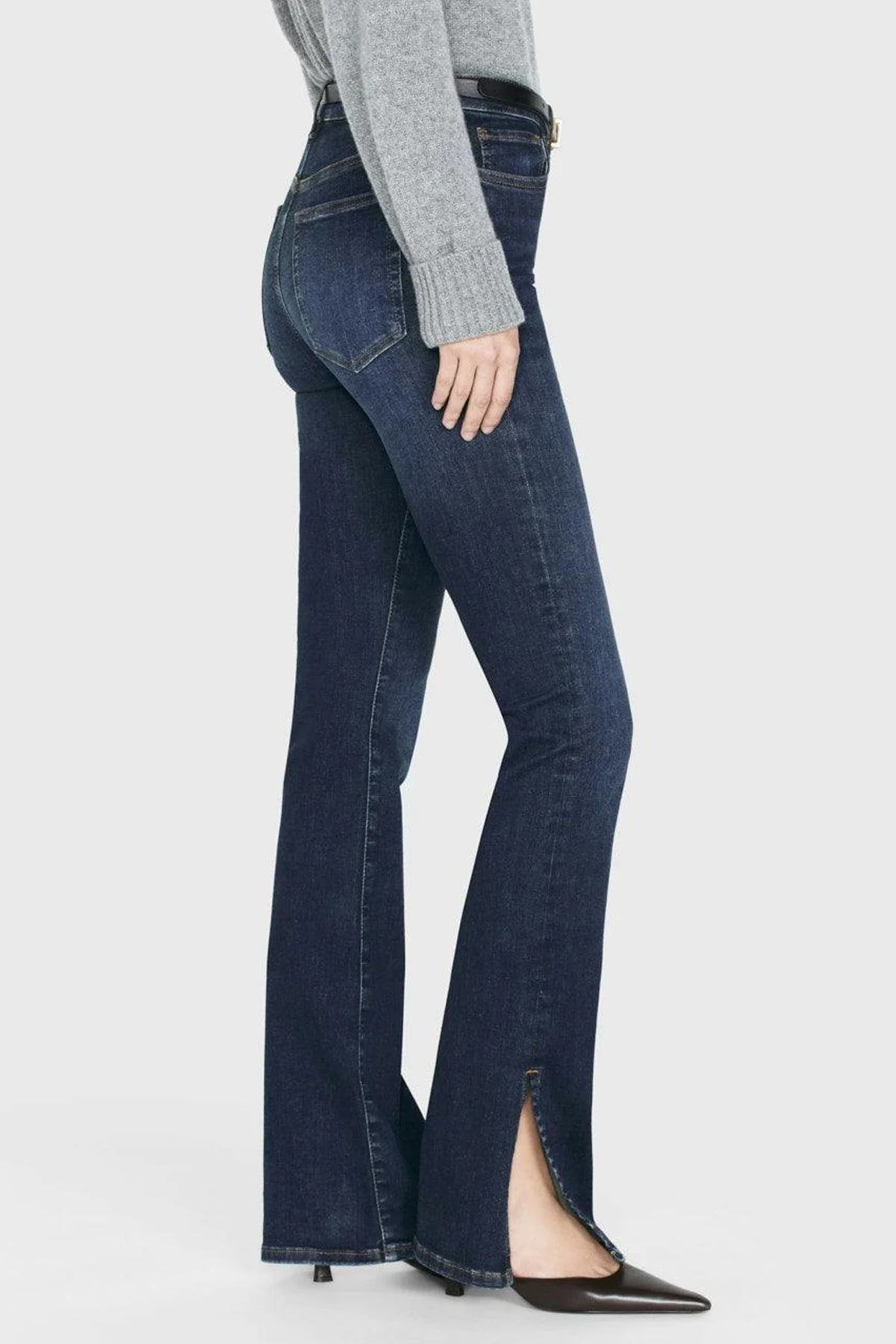 Le Mini Boot Outseam Slit in Moonflower - Image 2
