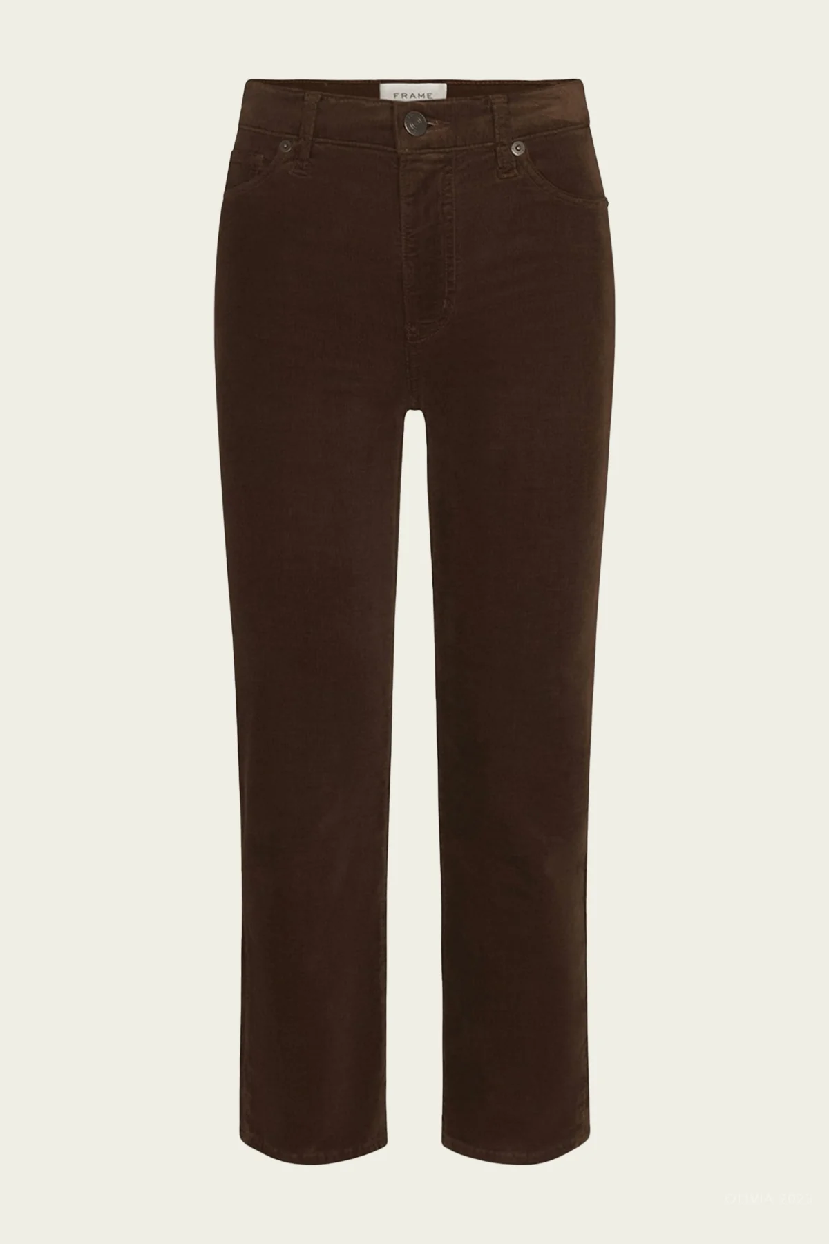 Le Sleek Straight Corduroy in Bitter Chocolate