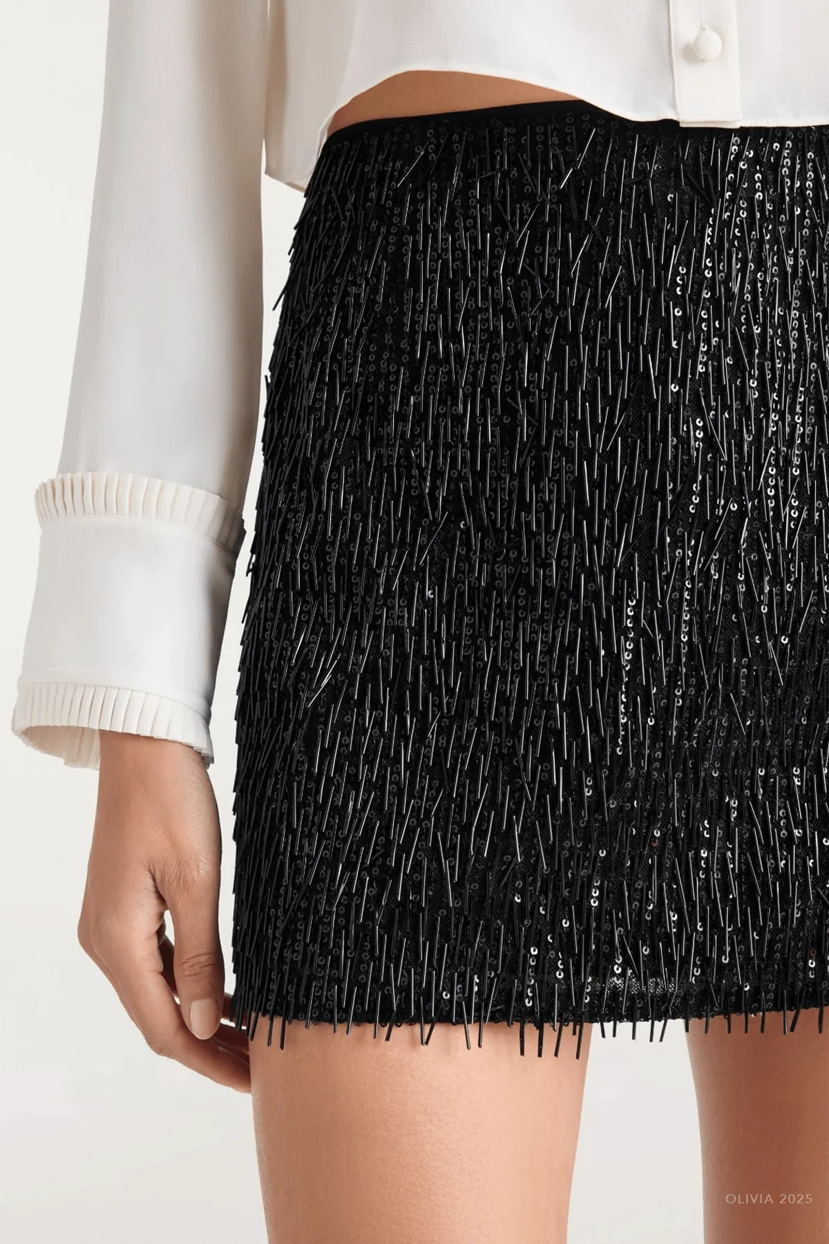 Leia Mini Skirt in Black - Image 3