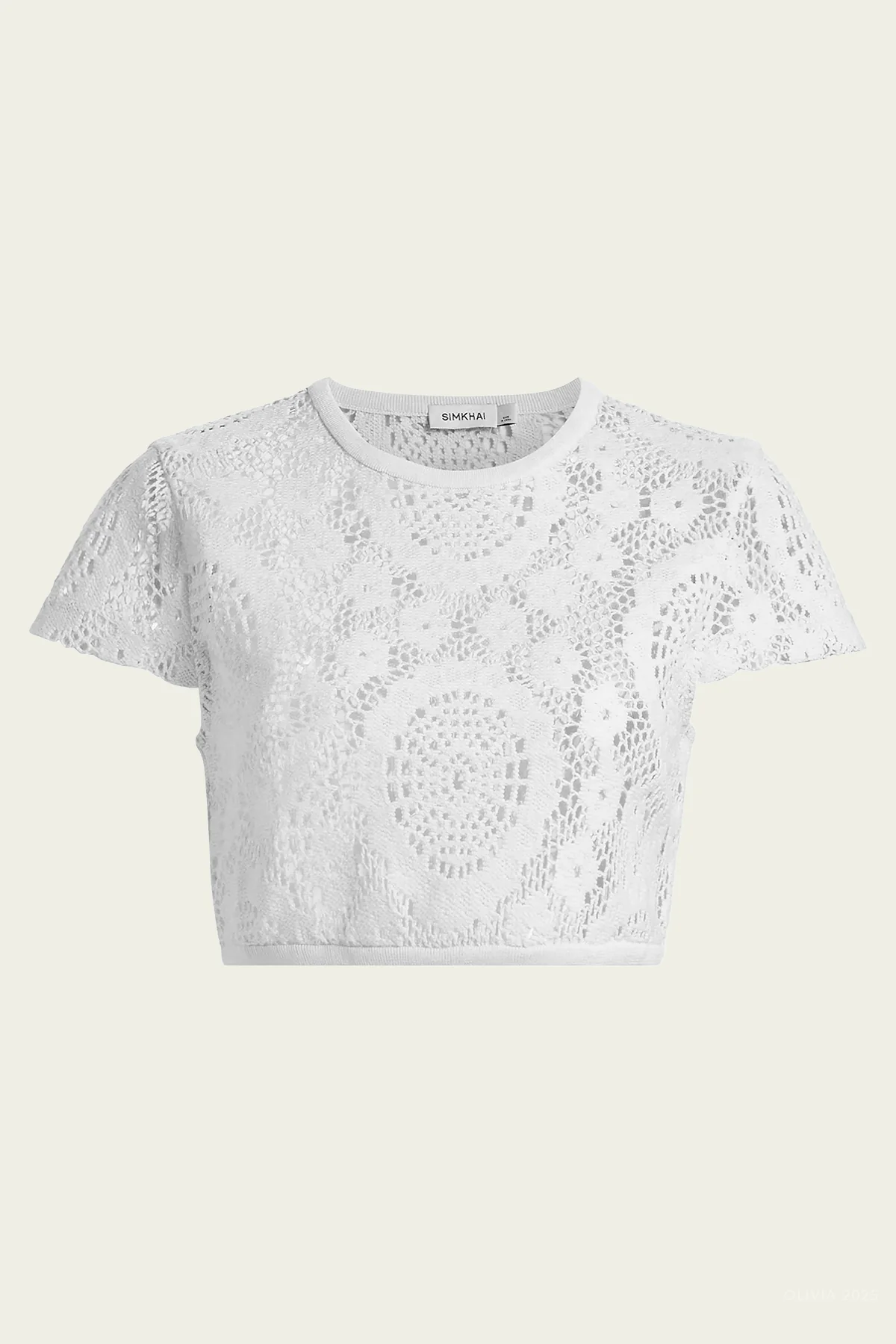 Lidie Crochet Lace Top in White