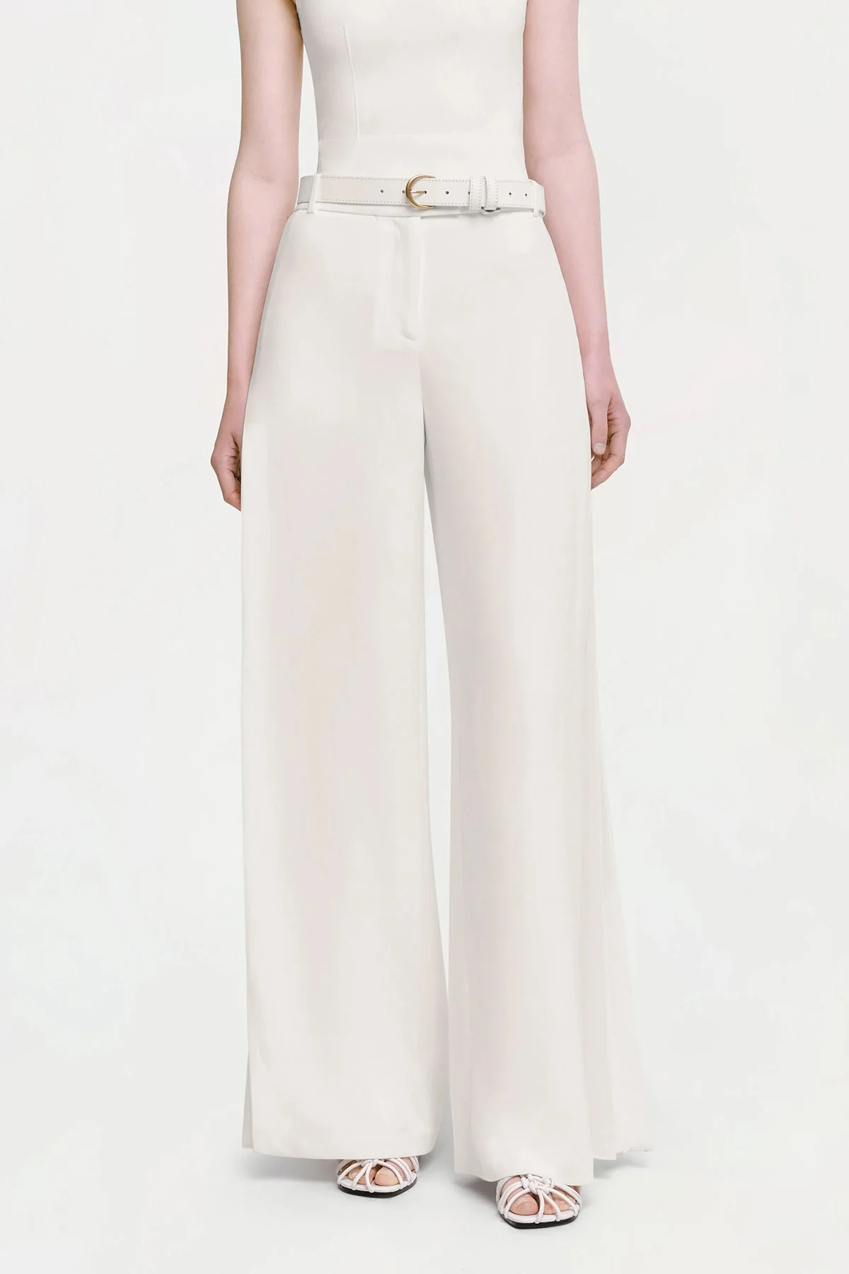 Lilo Pleated Pant in Ivory - Image 2