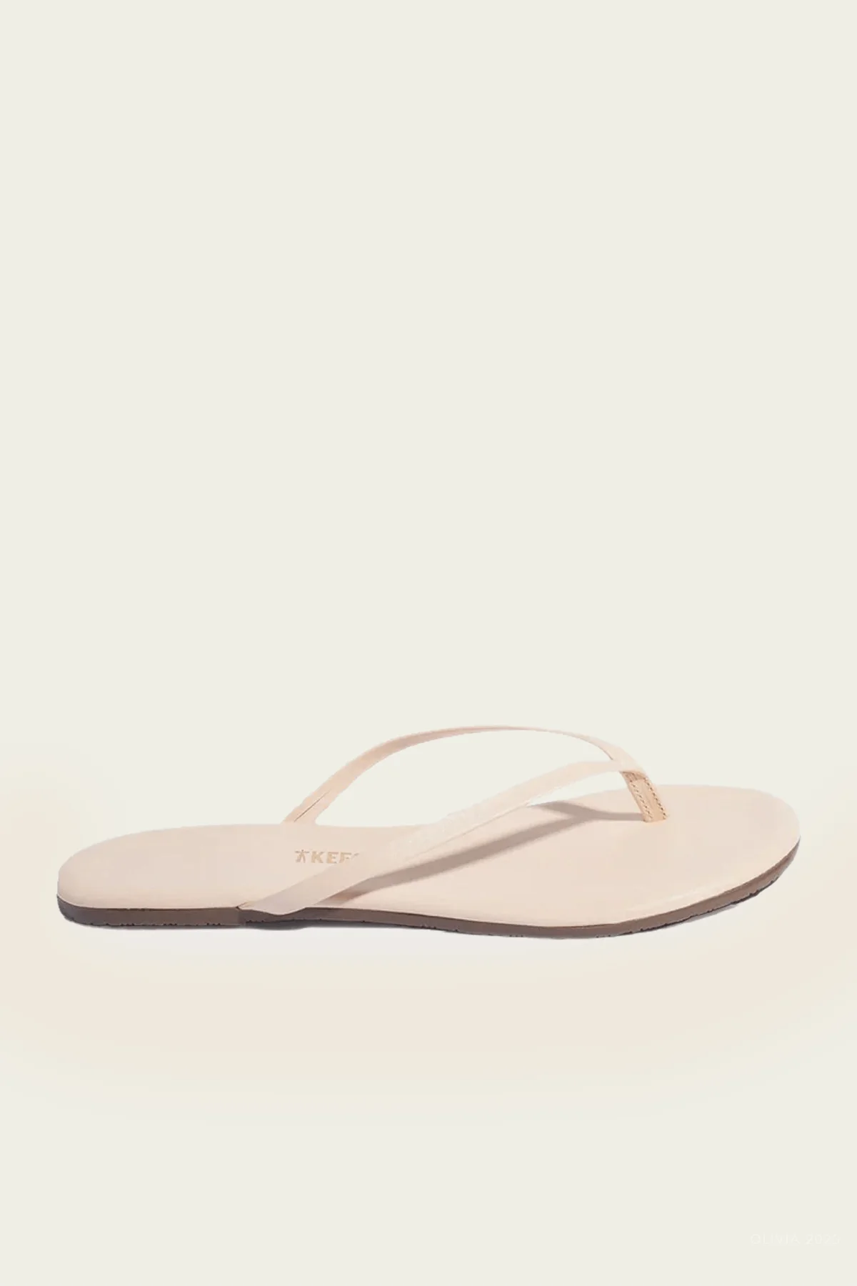 Lily Foundation Matte Flip Flops in Linen