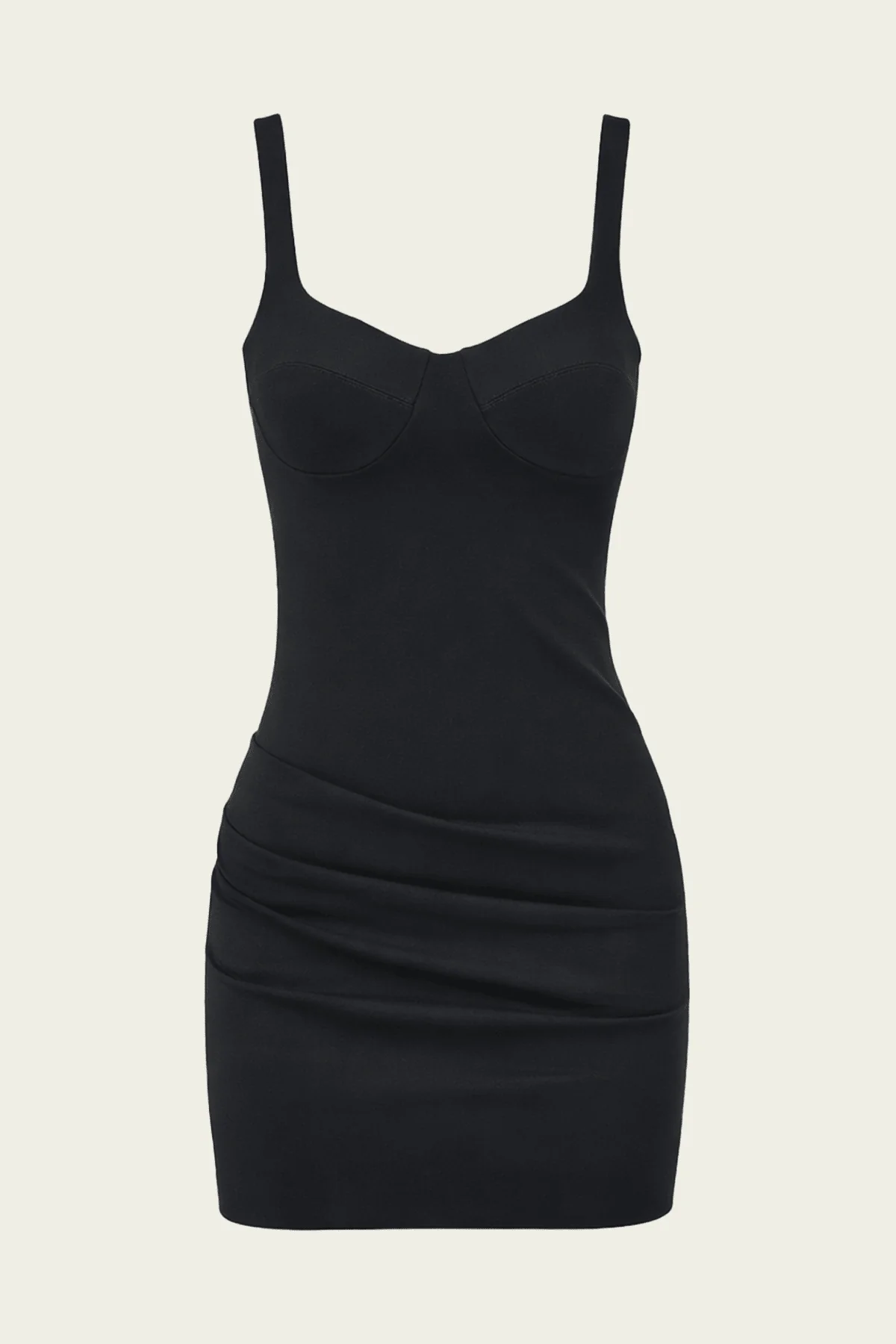 Lindy Sculpted Scuba Mini Dress in Black