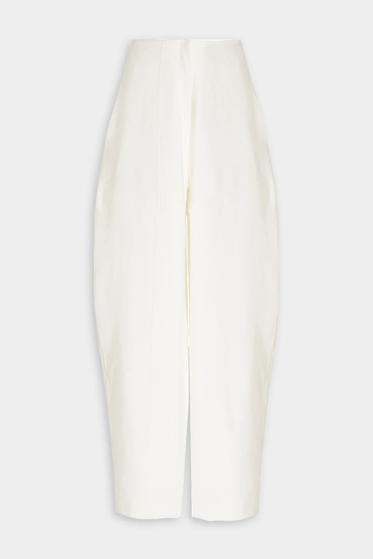 Linen-Blend Cocoon Trousers in White