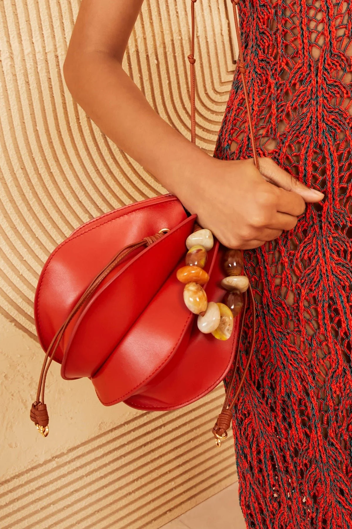 Lotus Flower Pochette in Chilli Colorblock - Image 2